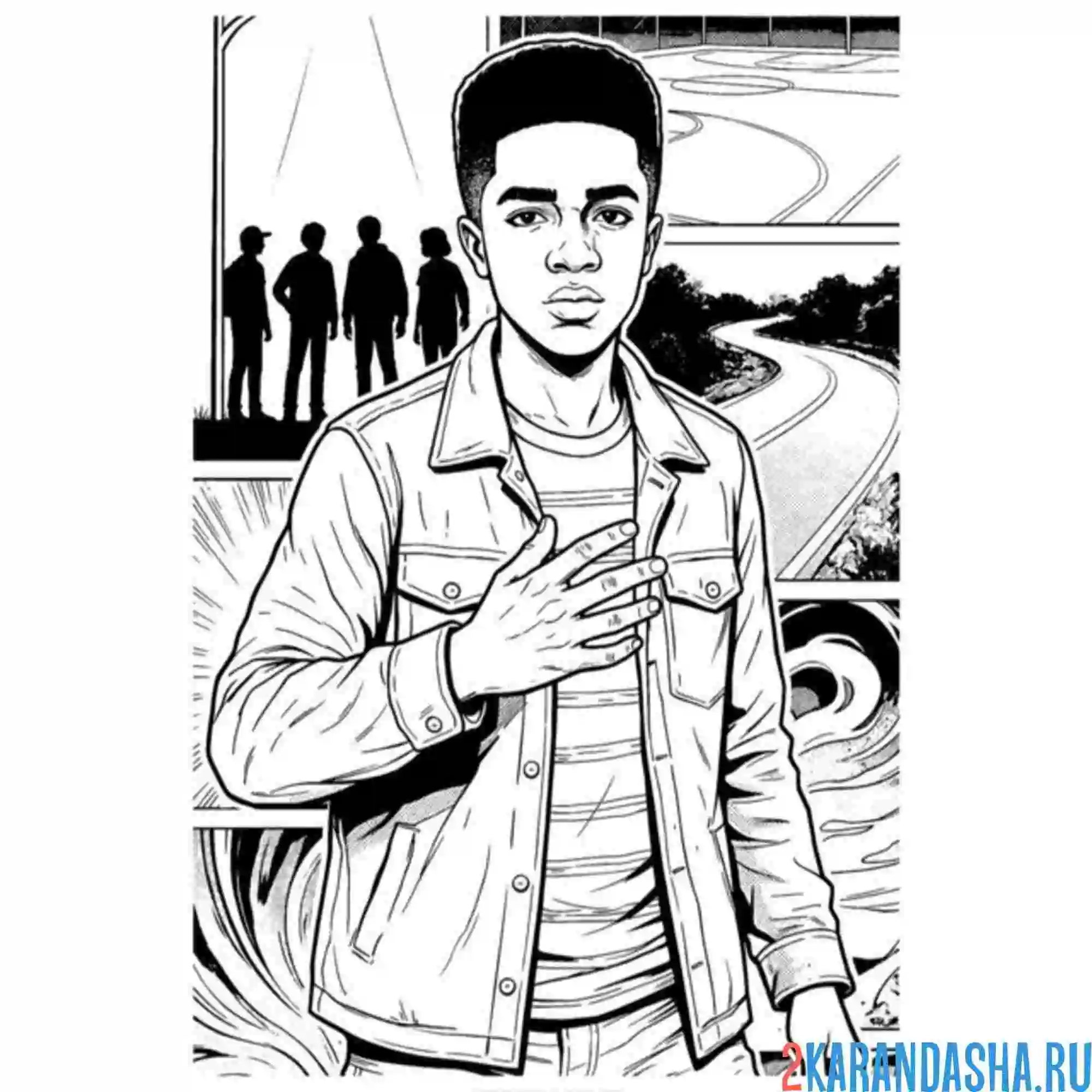 Раскраска лукас вырос осд (очень странные дела)