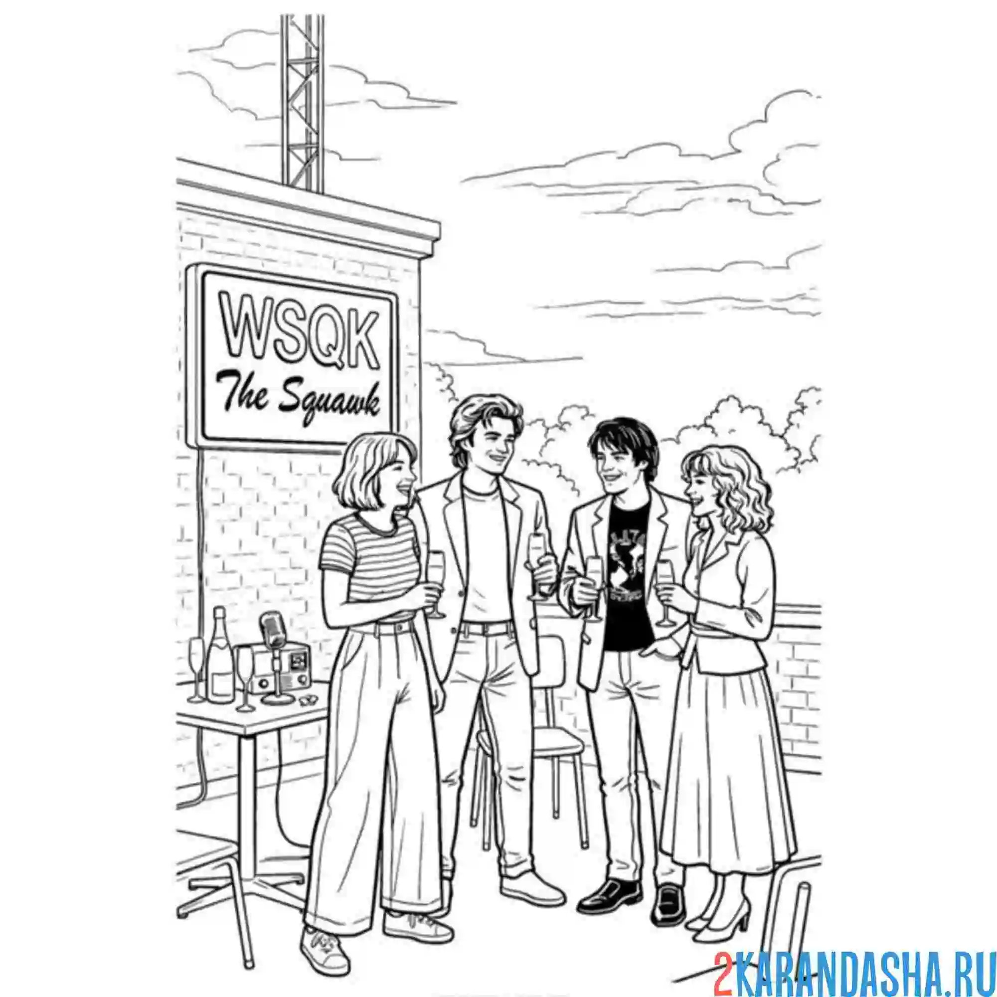 Раскраска вечер на крыше осд (очень странные дела)