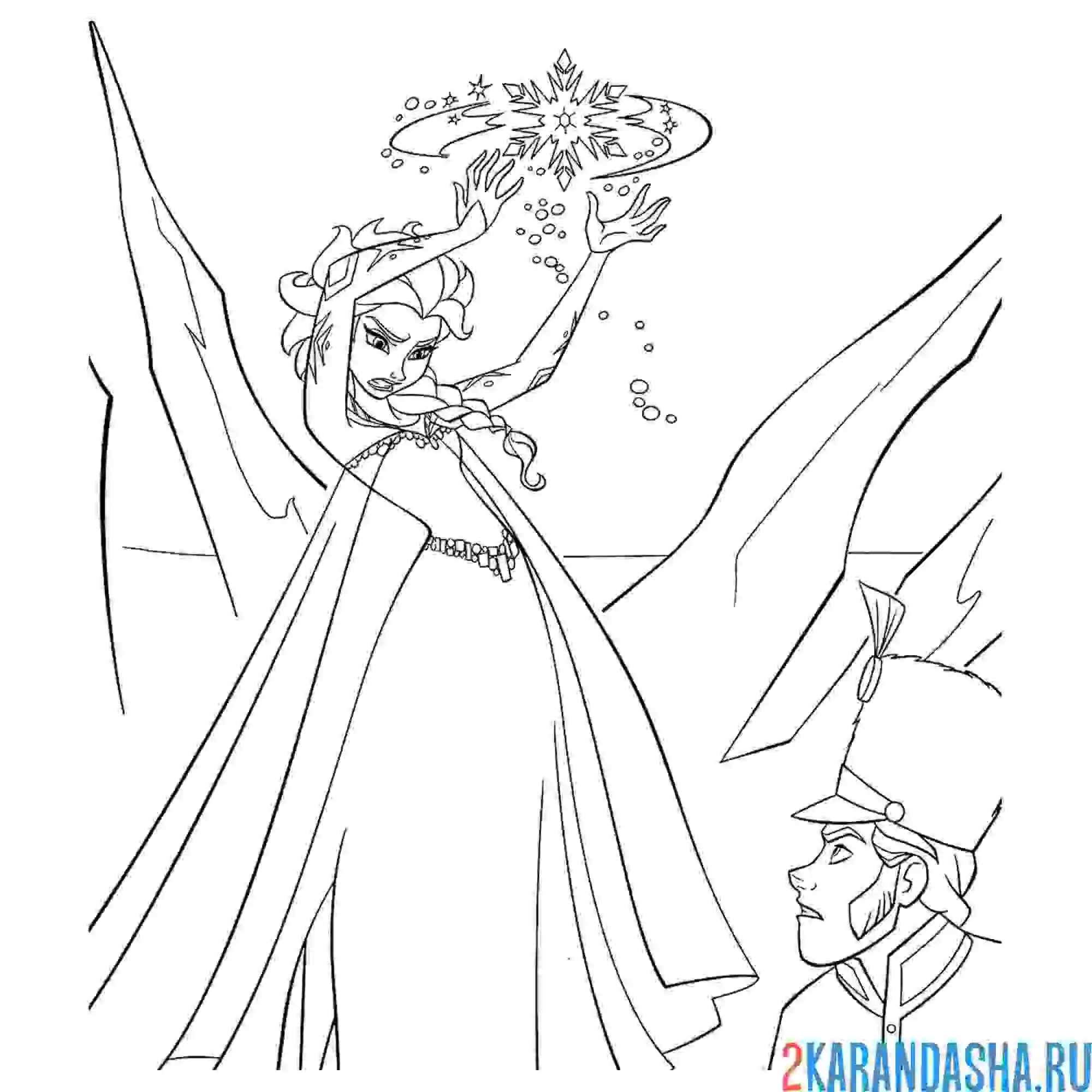 Раскраска королева эльза