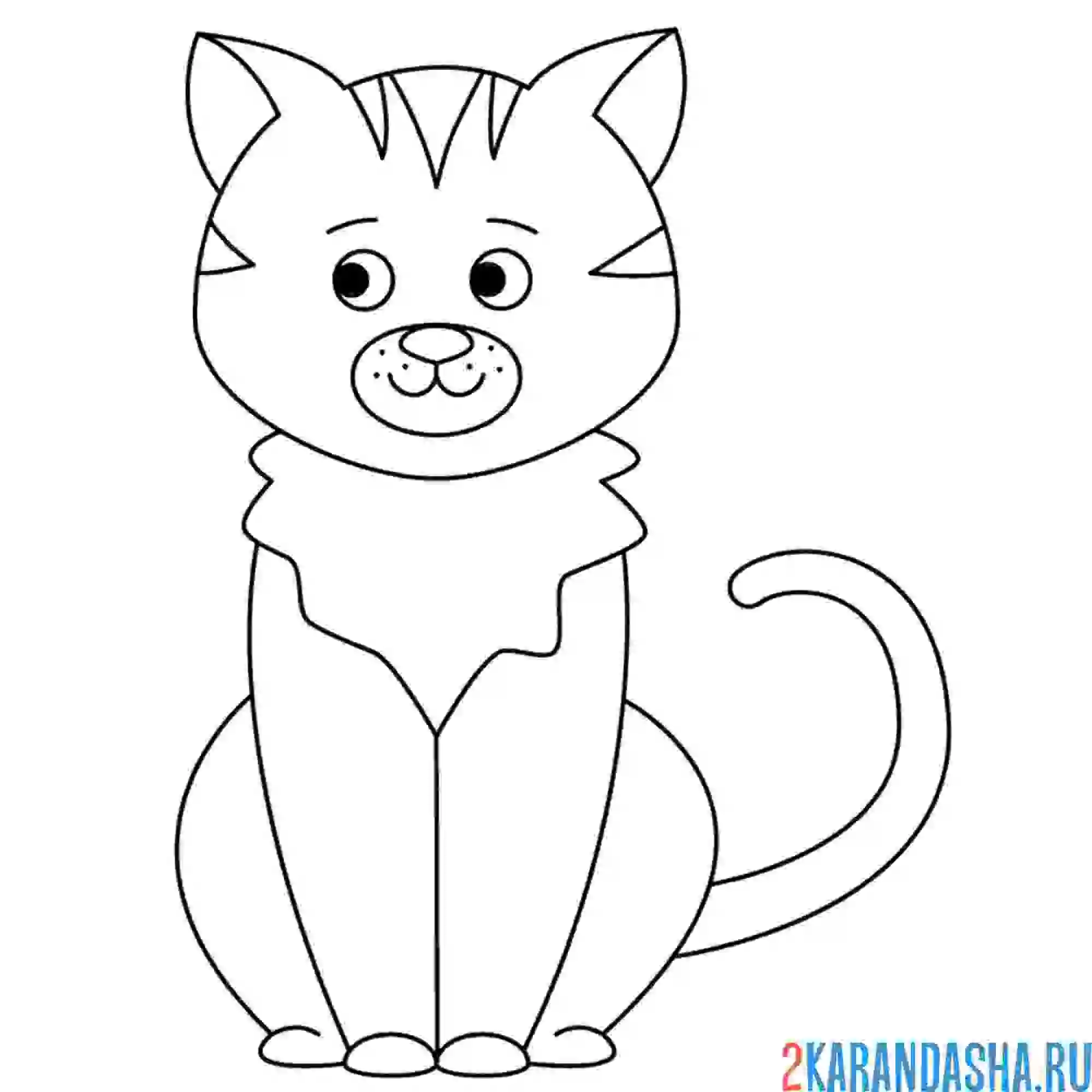 Раскраска кот, кошечка