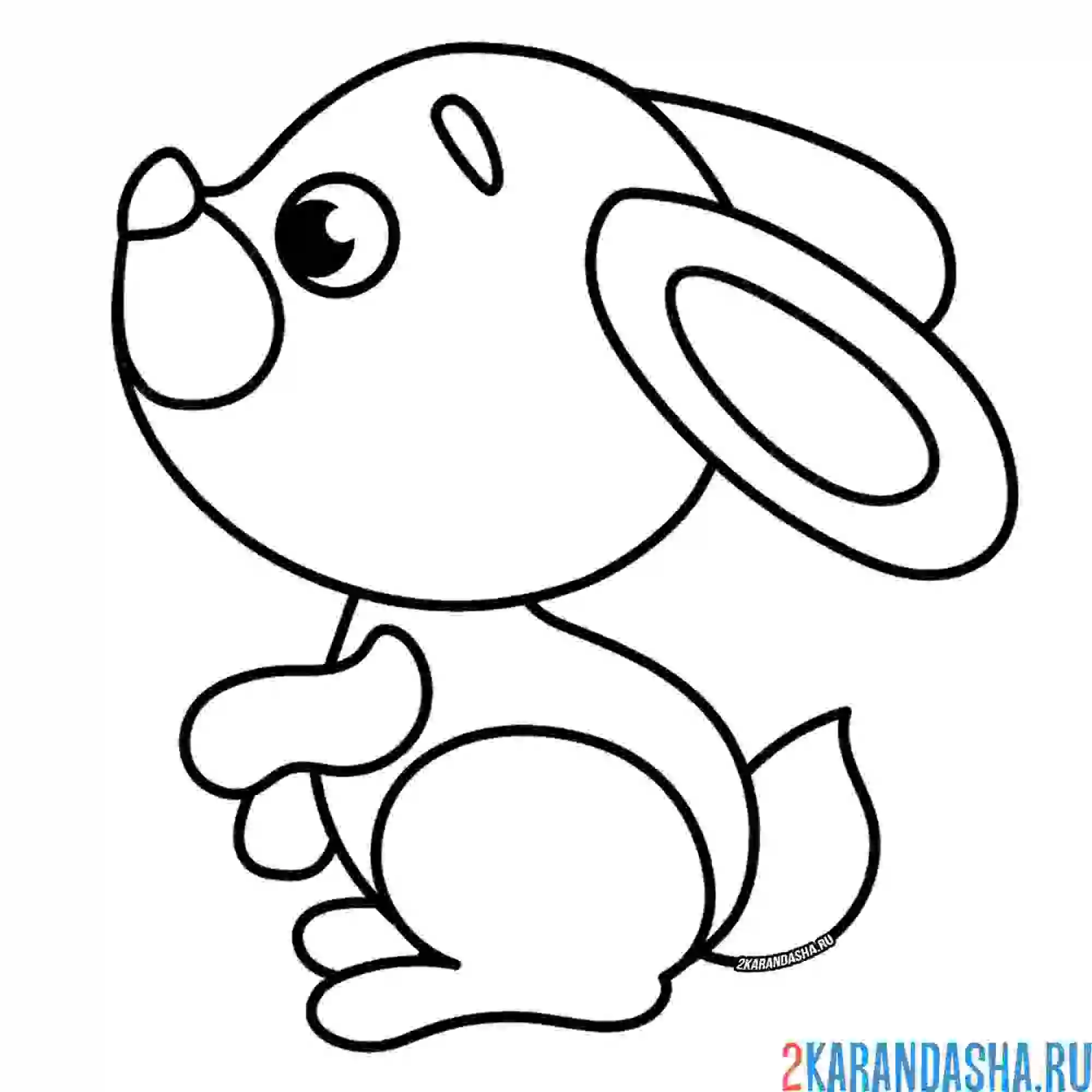 Раскраска зайчик