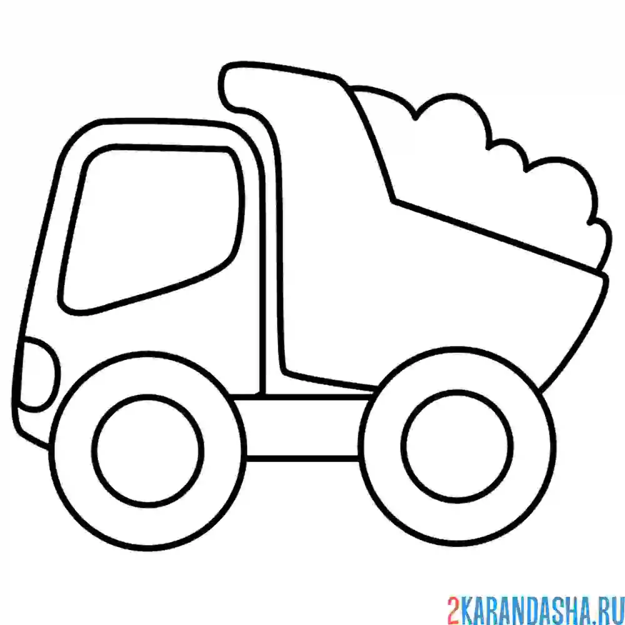 Раскраска грузовик для мальчика