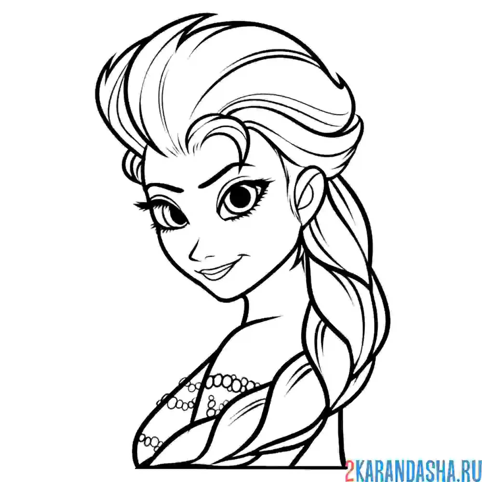 Раскраска одна эльза
