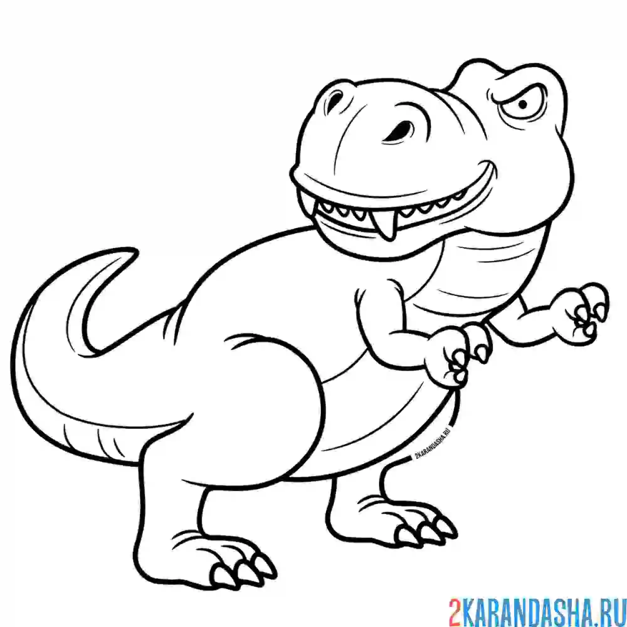 Раскраска серьезный динозавр гигантозавр