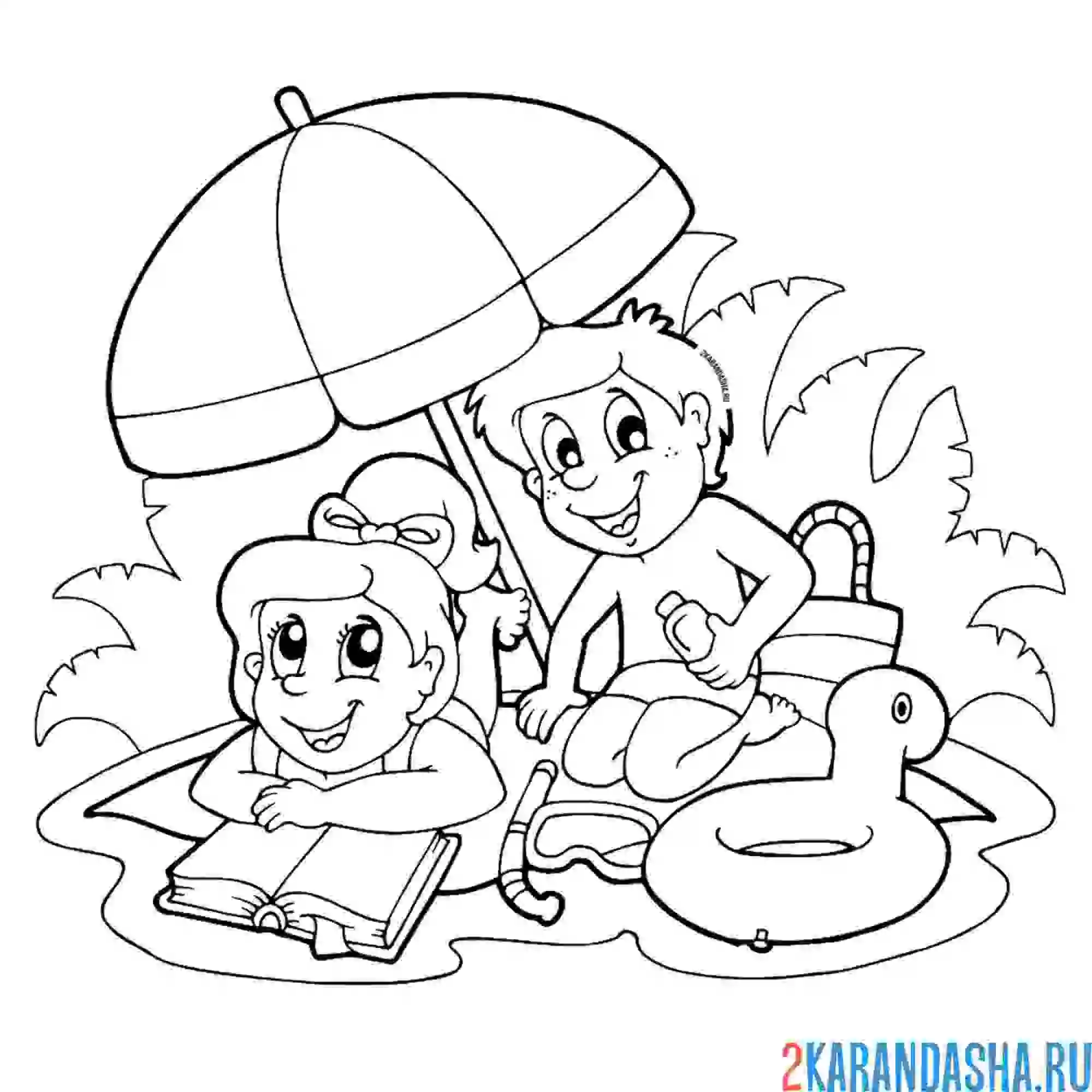 Раскраска пикник на природе