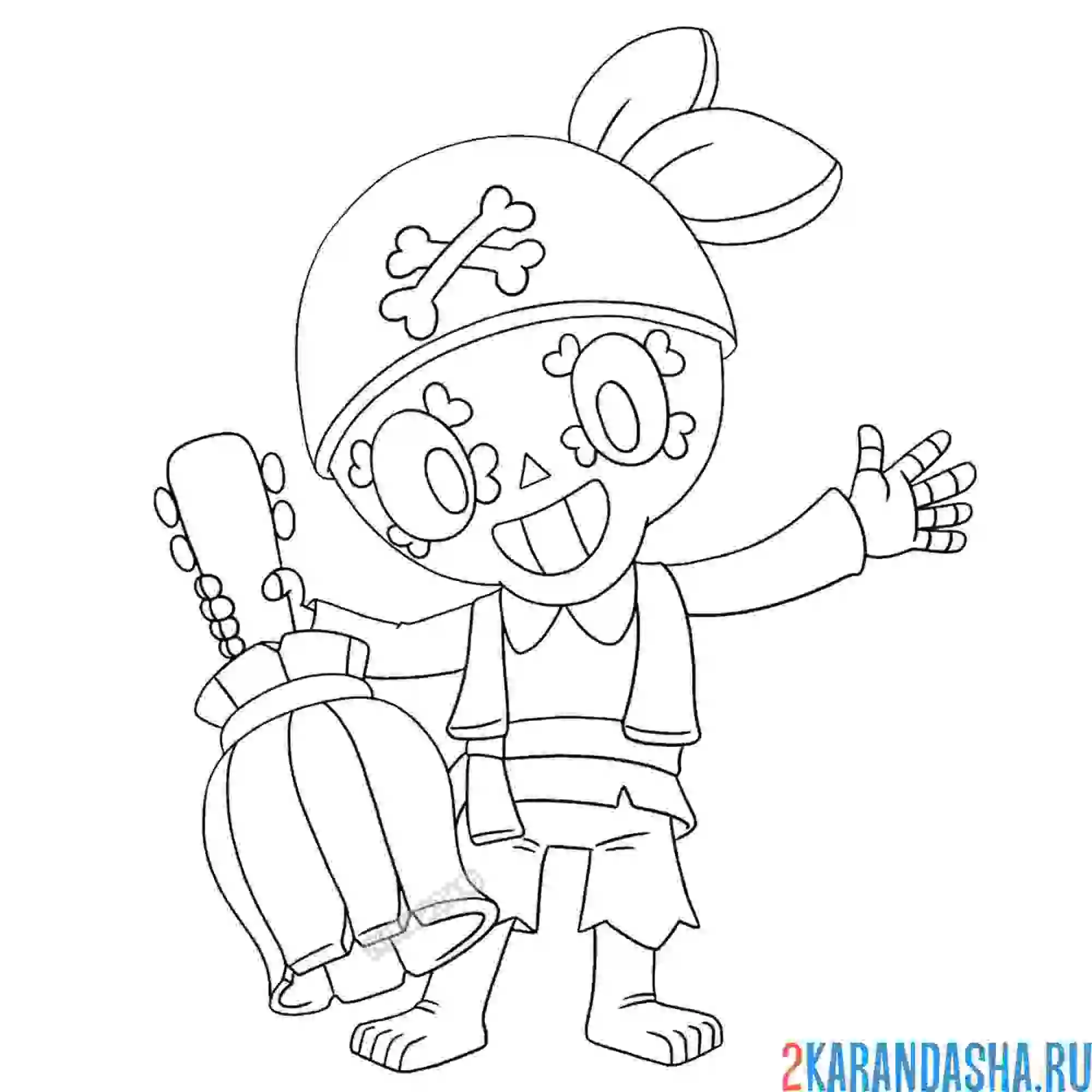 Раскраска пират поко