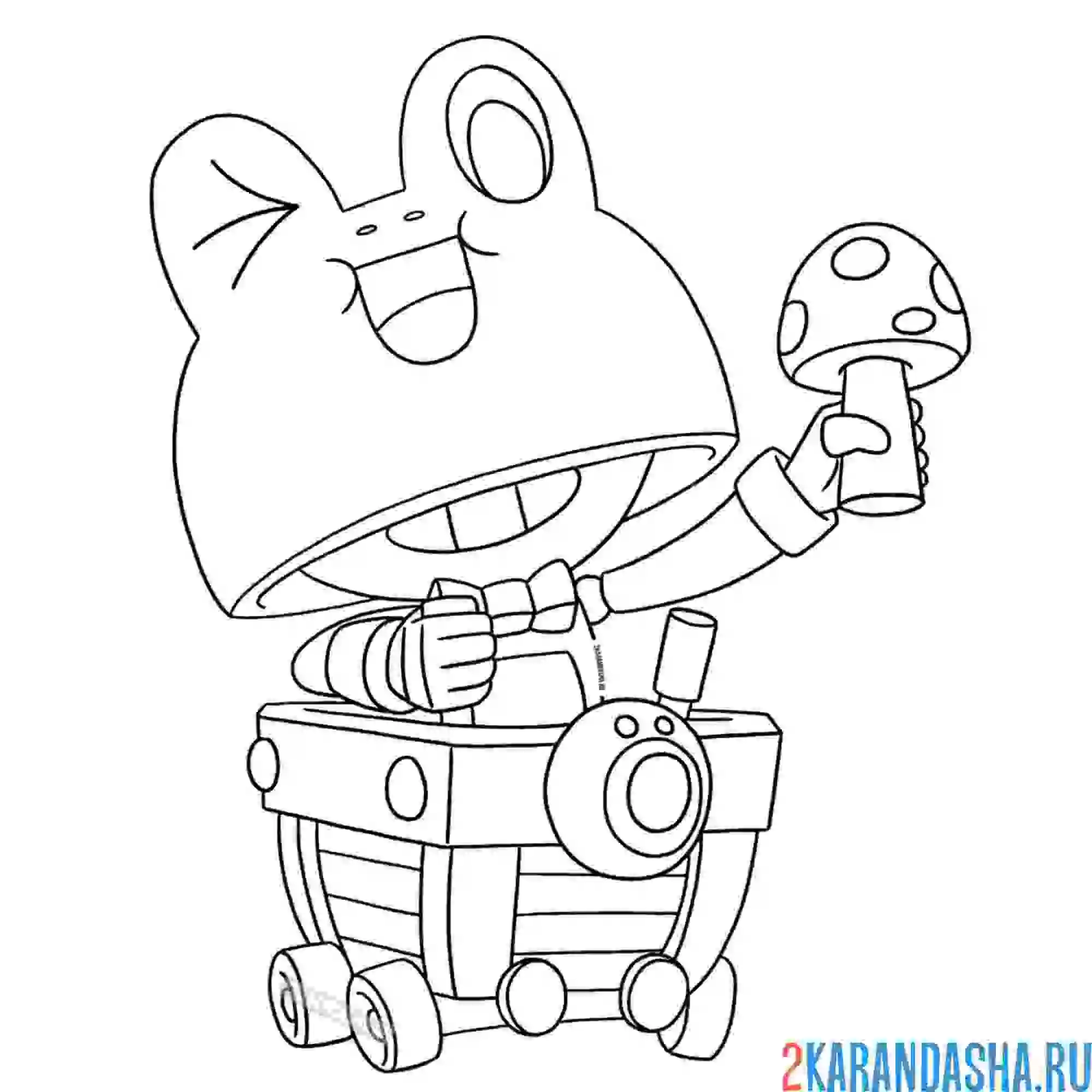 Раскраска леонардо карл лягушка