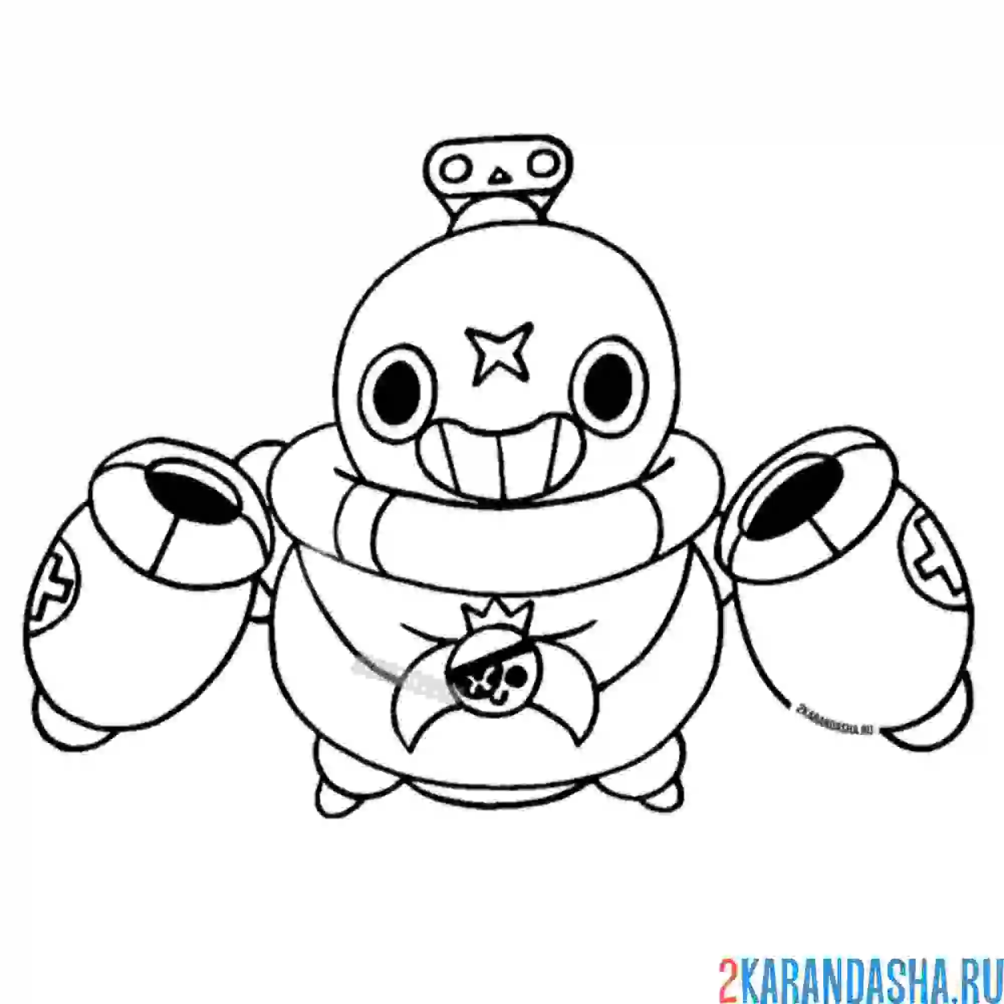 Раскраска тик робо-боулер