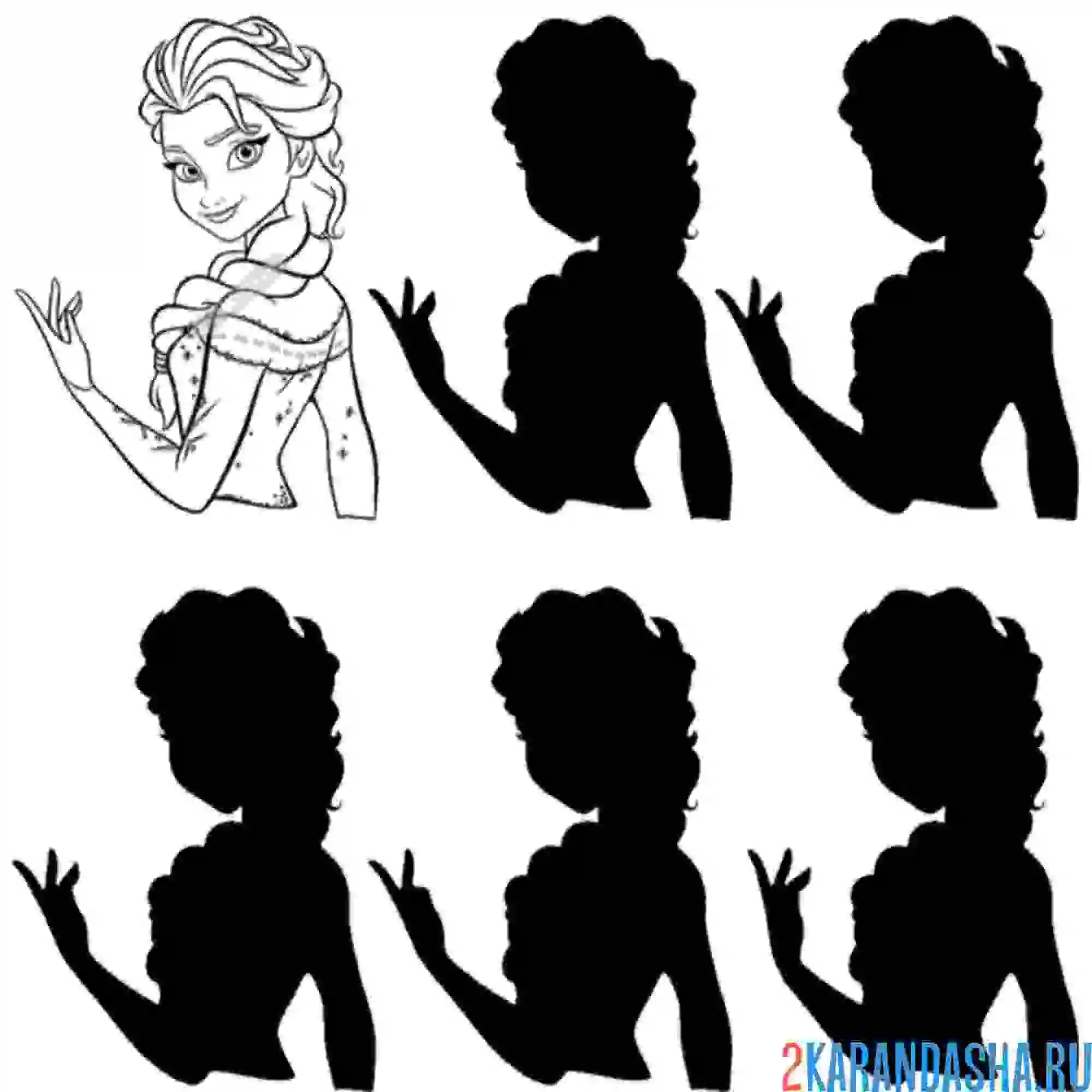 Раскраска эльза для девочек