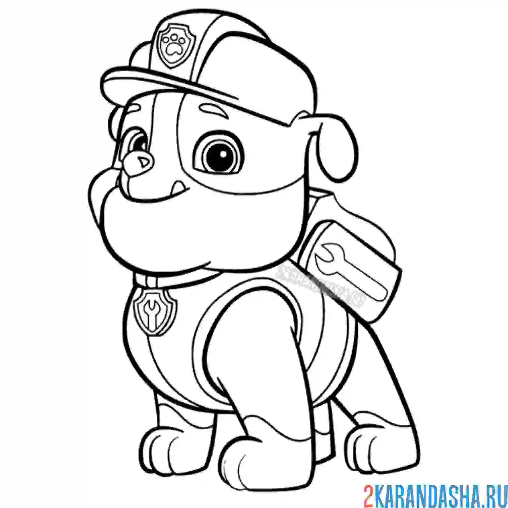 Раскраска крепыш с рюкзаком