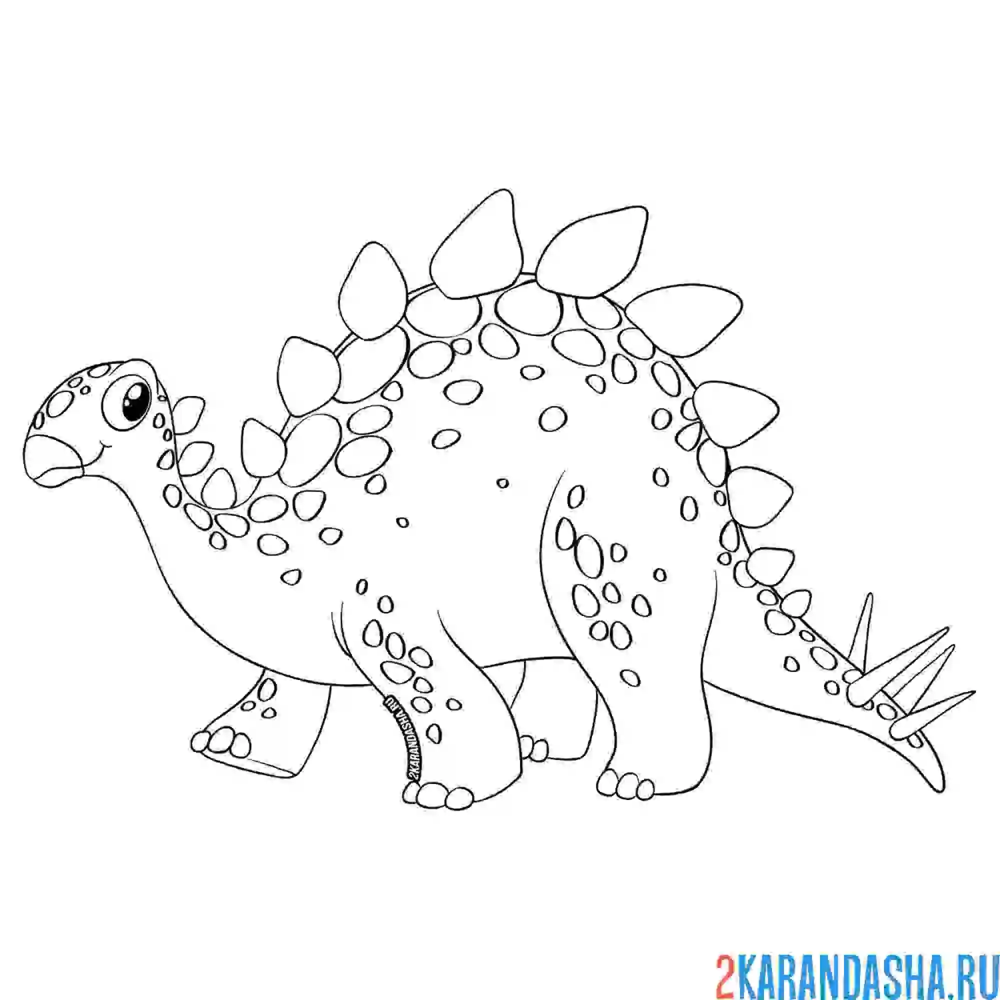 Раскраска необычный динозавр