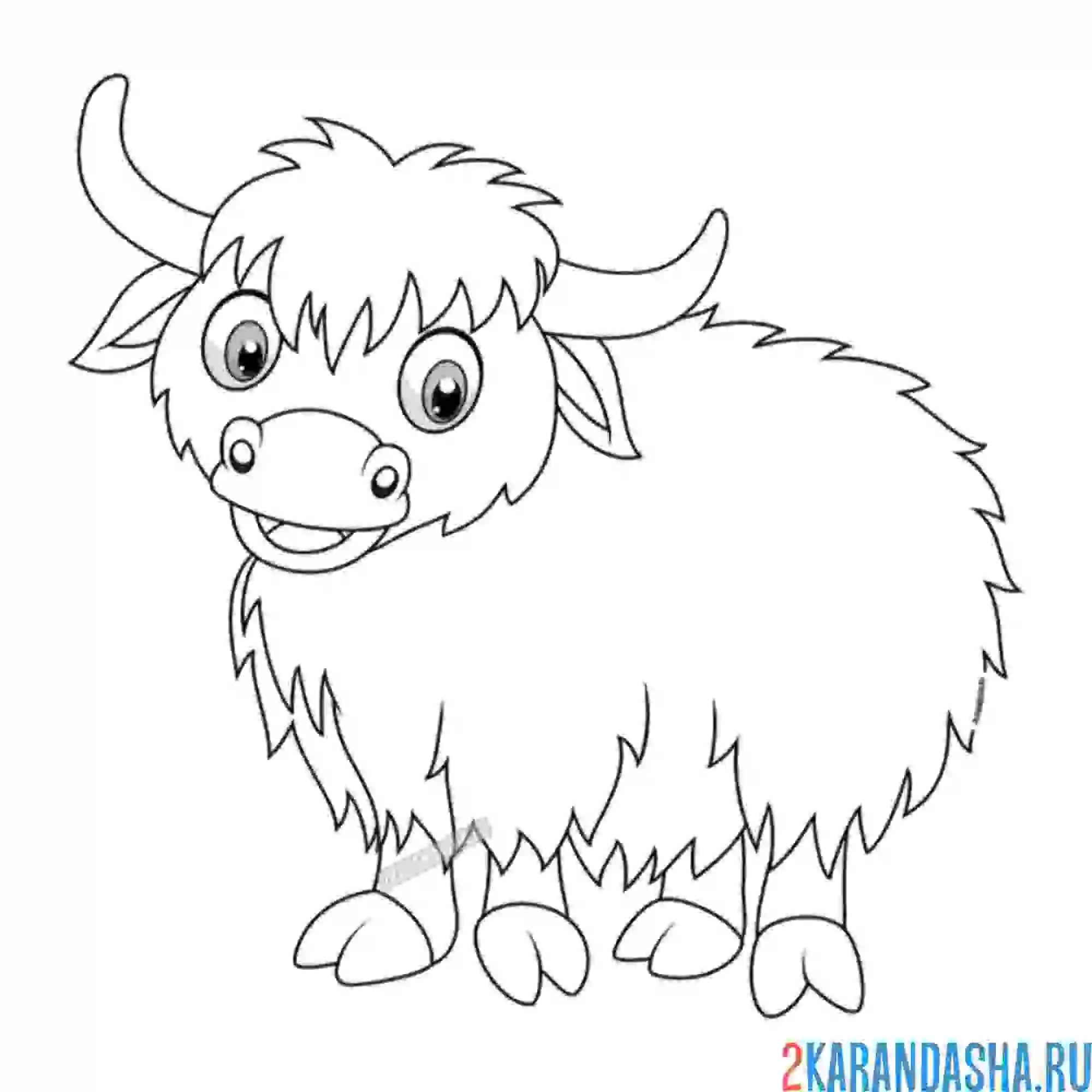 Раскраска малыш бычок як