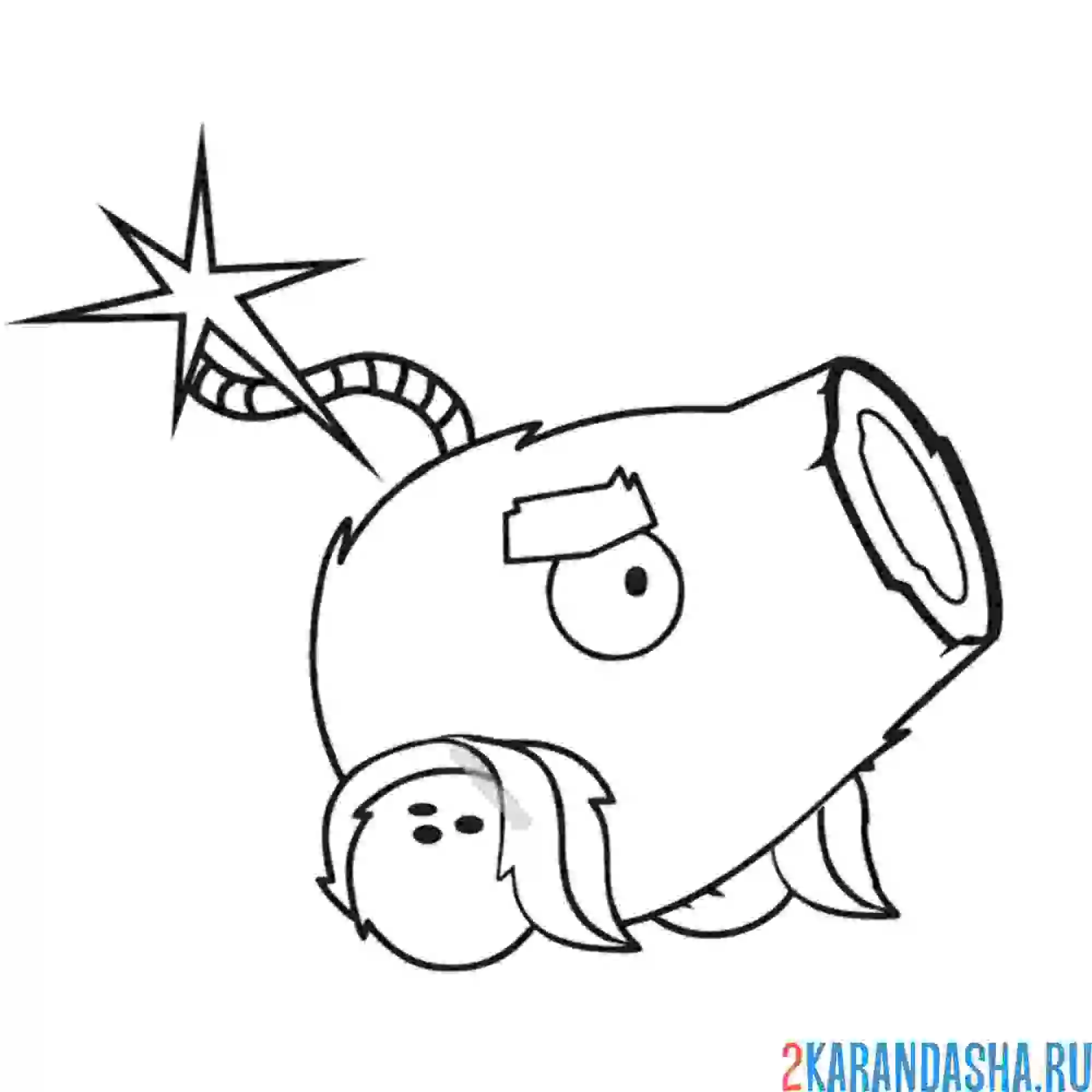 Раскраска кокосовая пушка