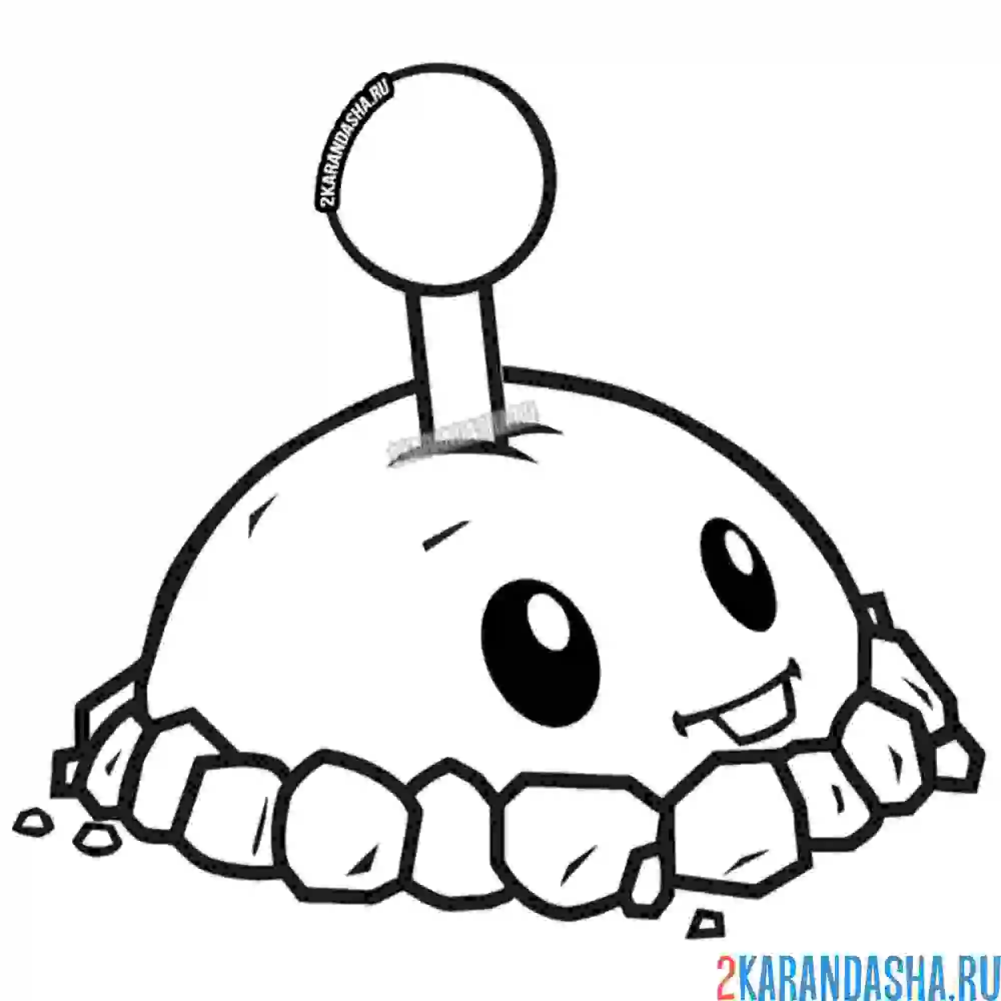 Раскраска картофельная мина