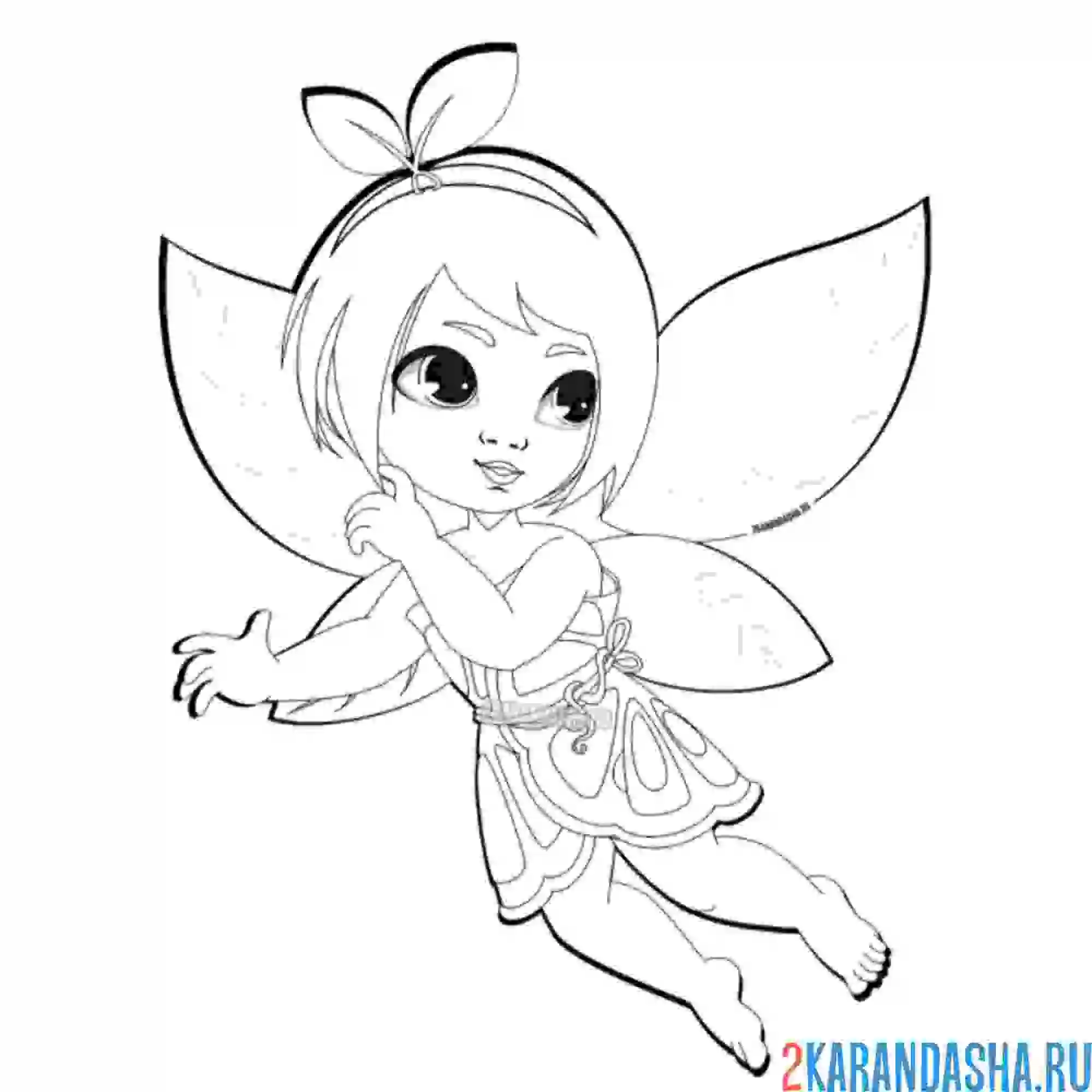 Раскраска лесная нимфа