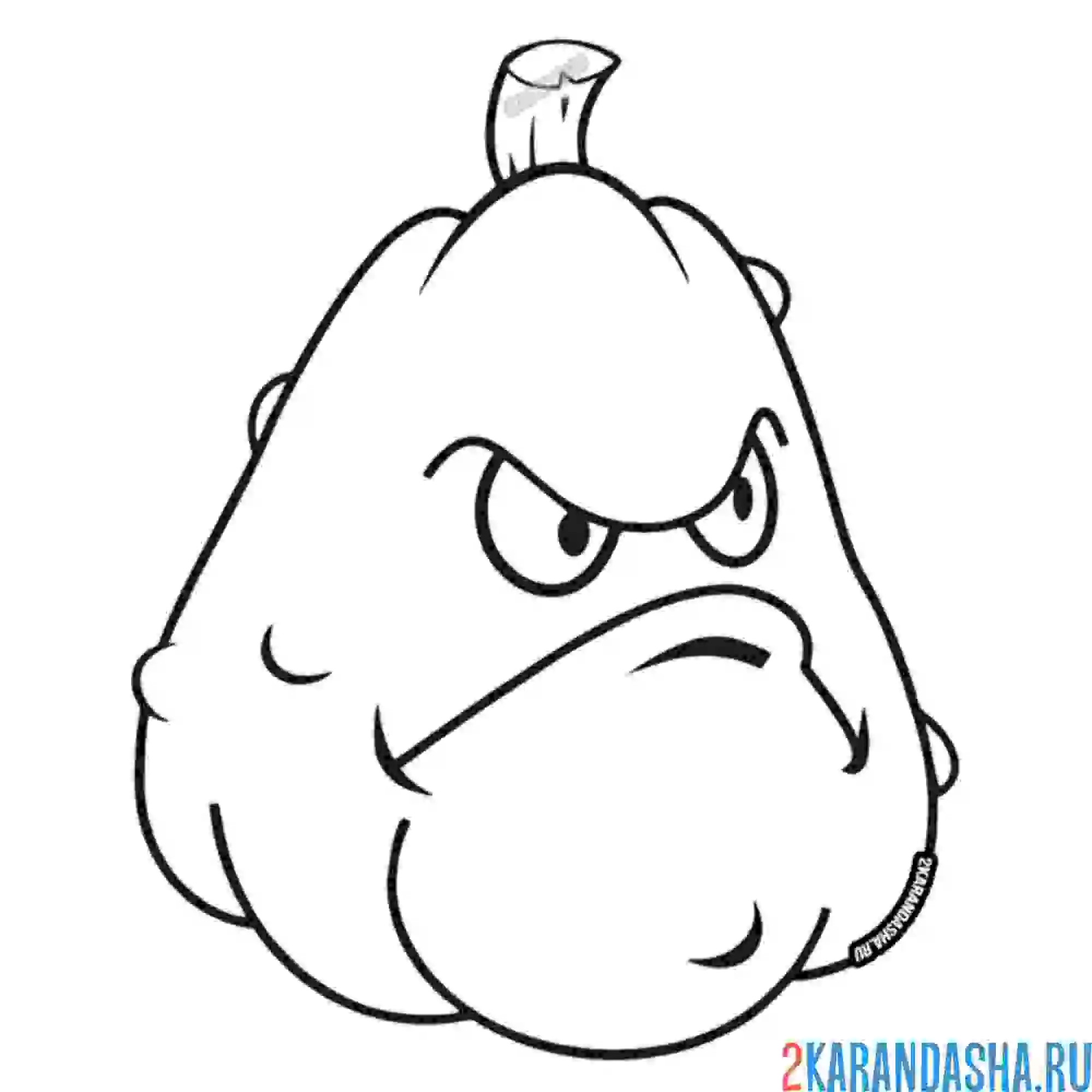 Раскраска кабачок