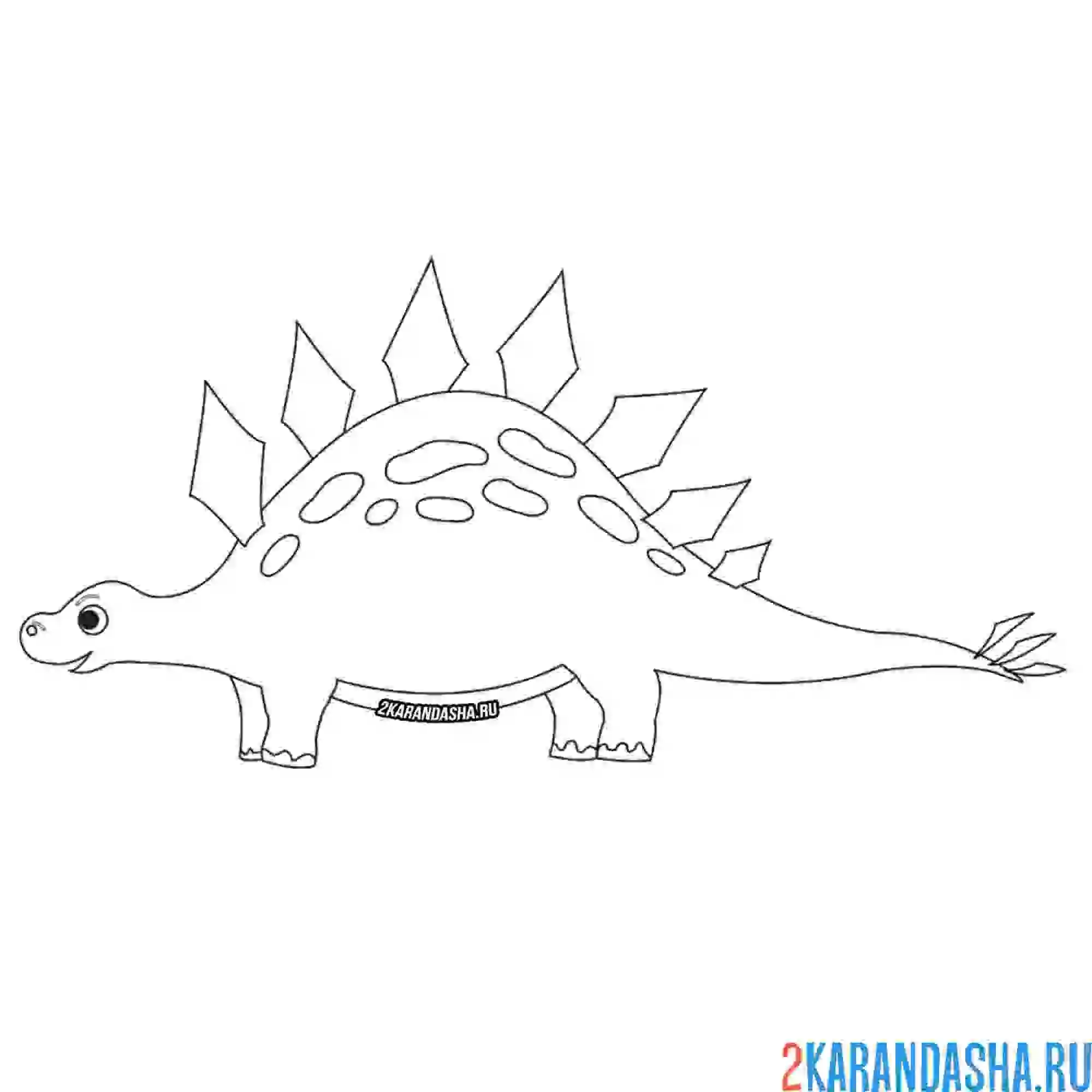 Раскраска стегозавр простой