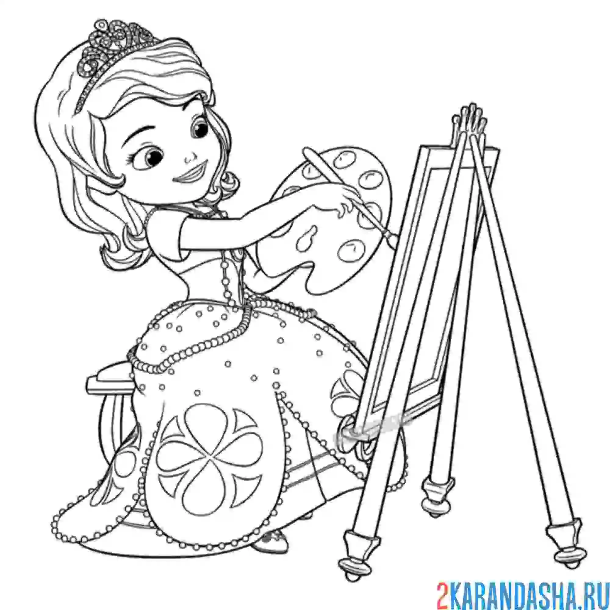 Раскраска учится рисовать