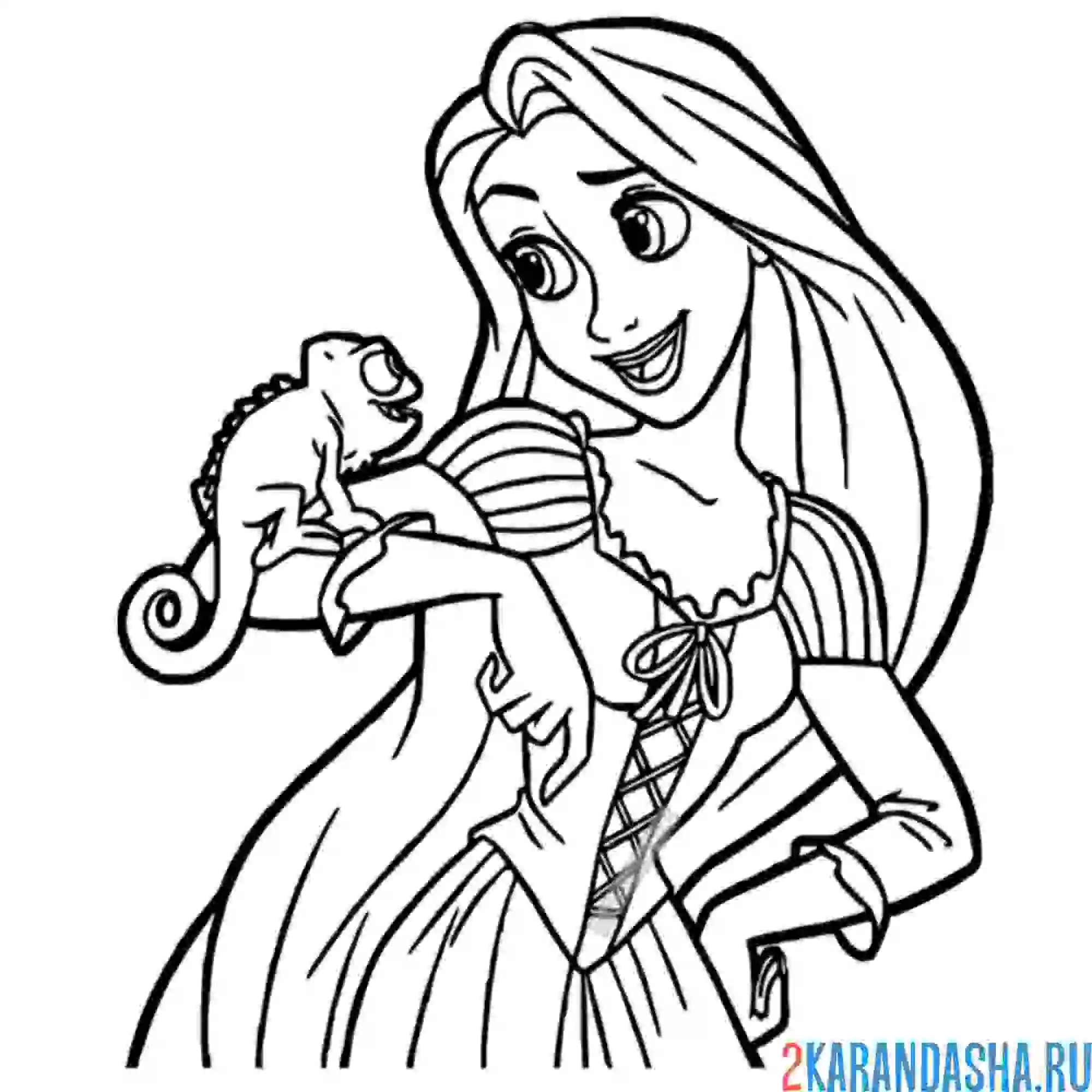 Раскраска со своим другом хамелеоном паскалем