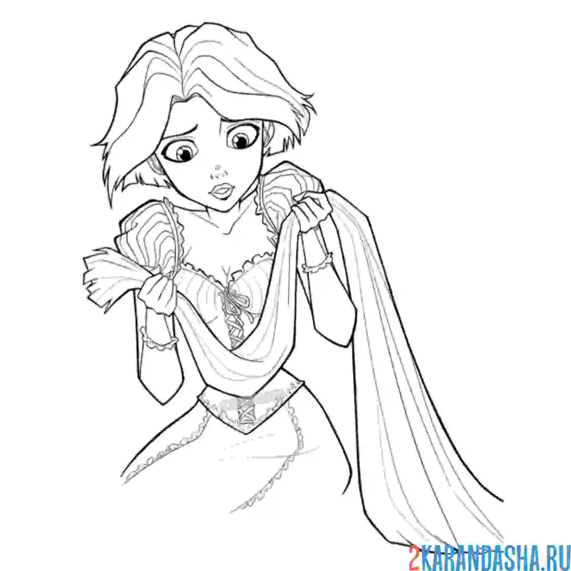 Раскраска обрезала волосы