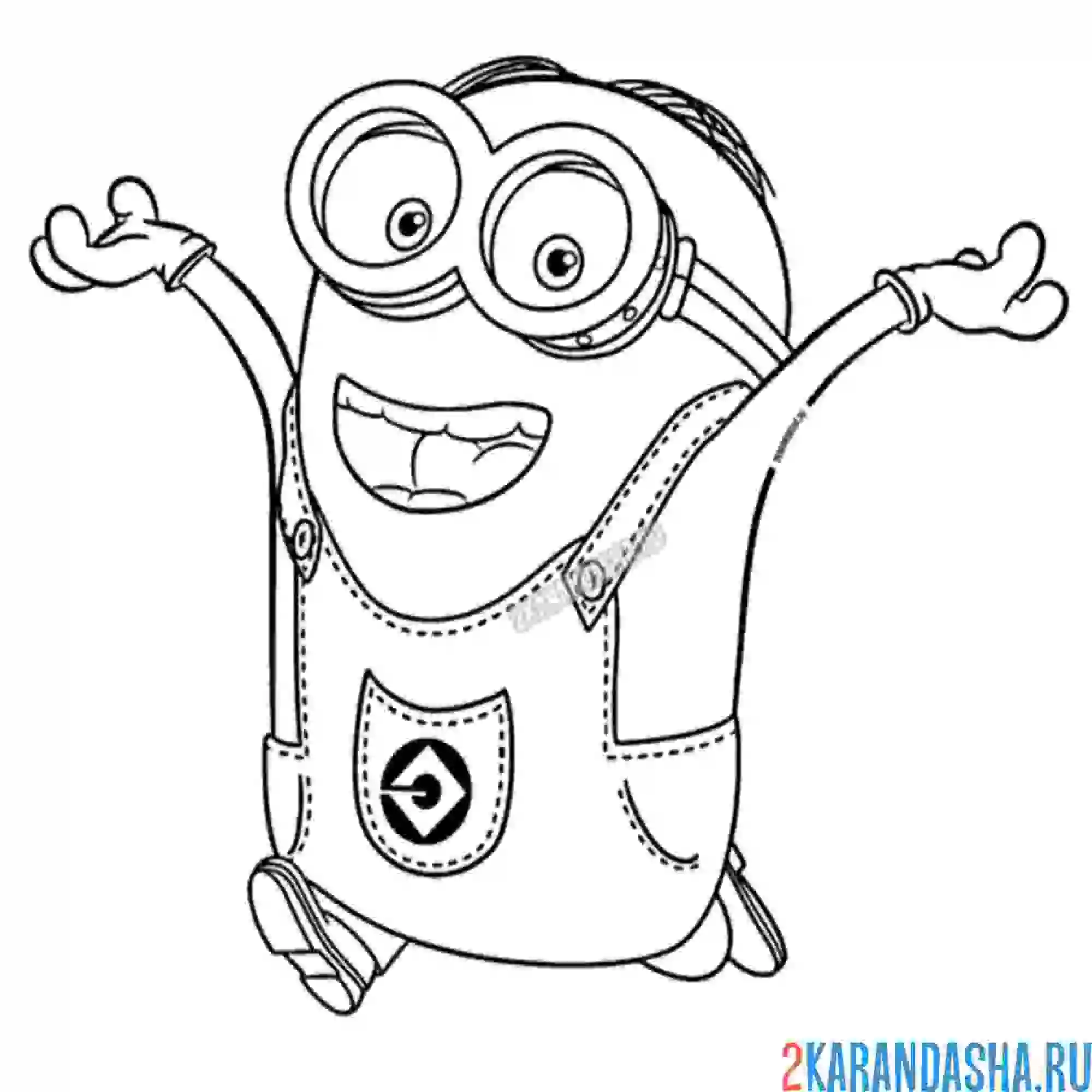 Раскраска счастливый дейв