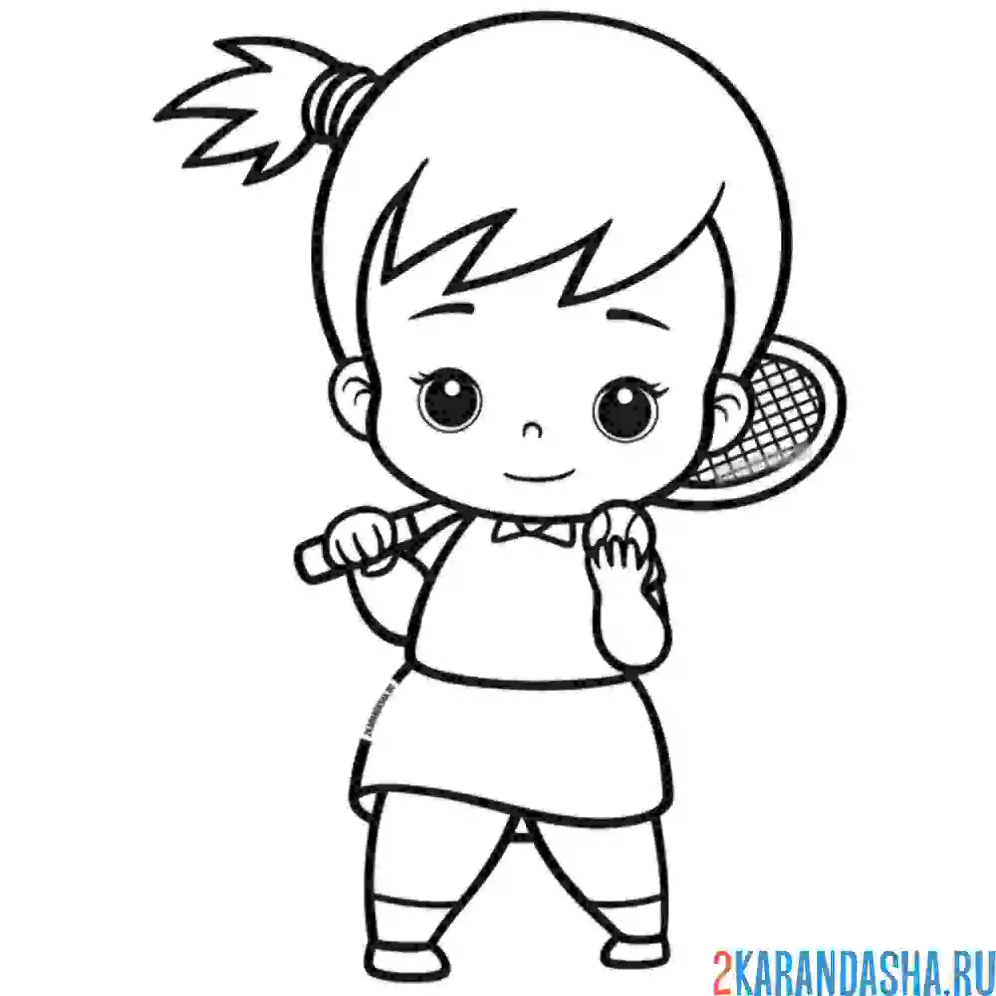 Раскраска большой теннис