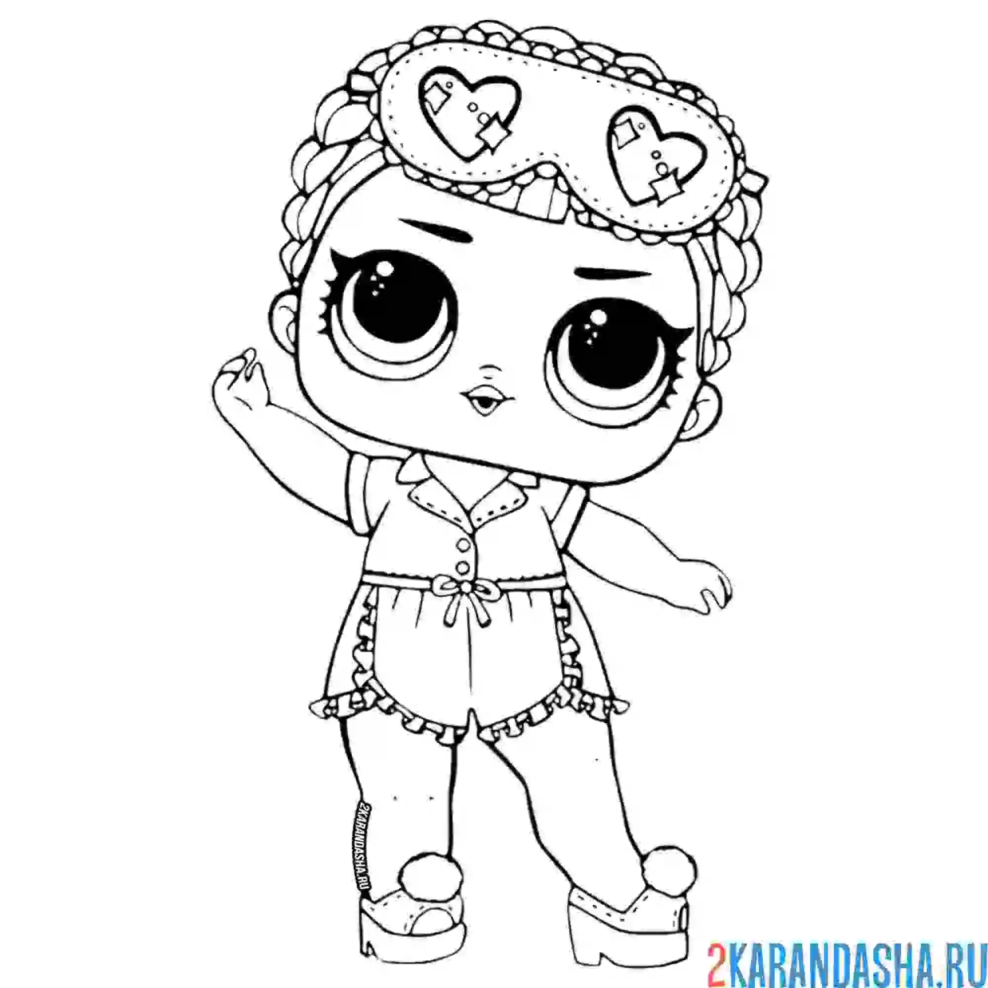Раскраска лол конфетти клуб сна spleepong bb