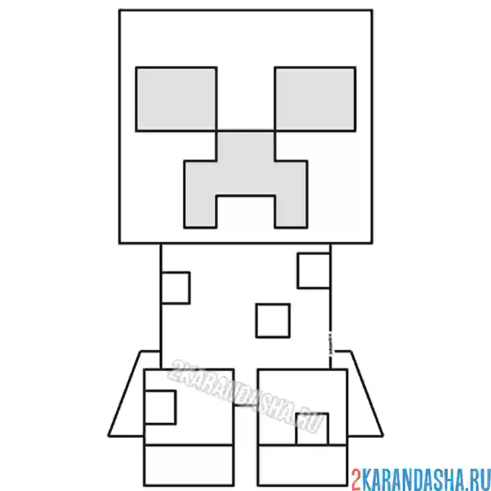 Раскраска крипер