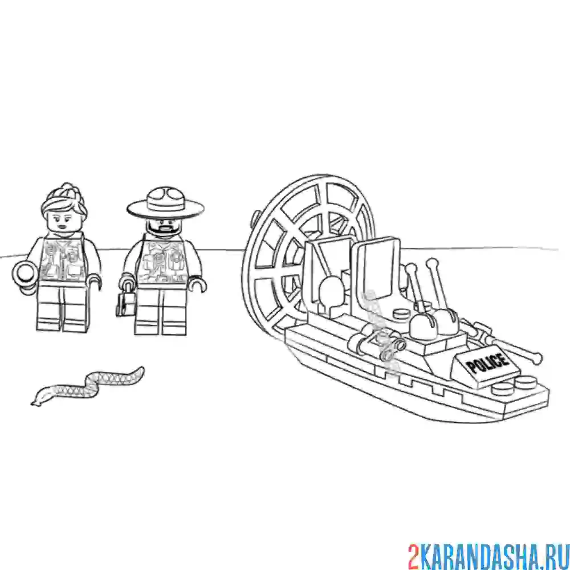 Раскраска полицейский на работе, сити