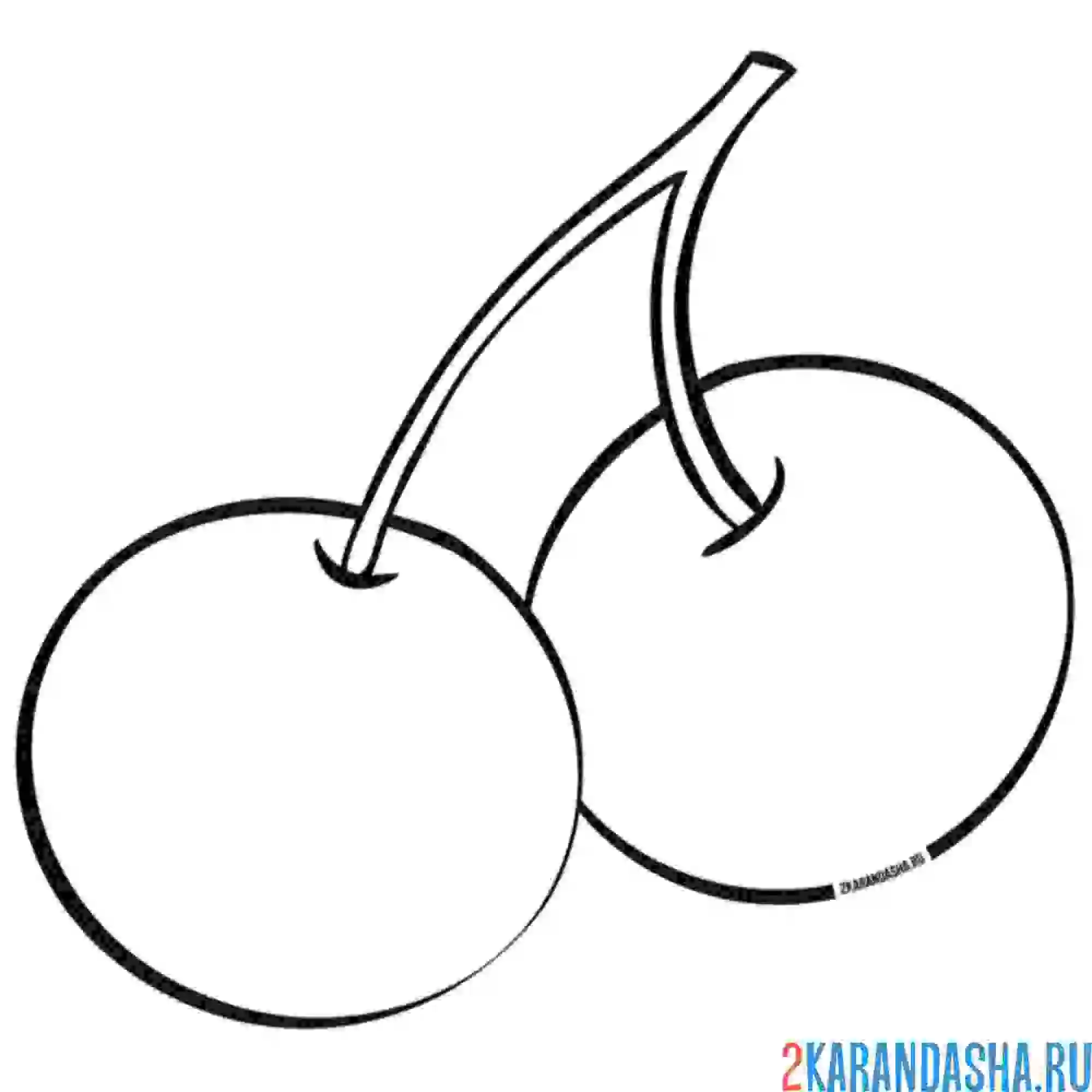 Раскраска вишня спелая