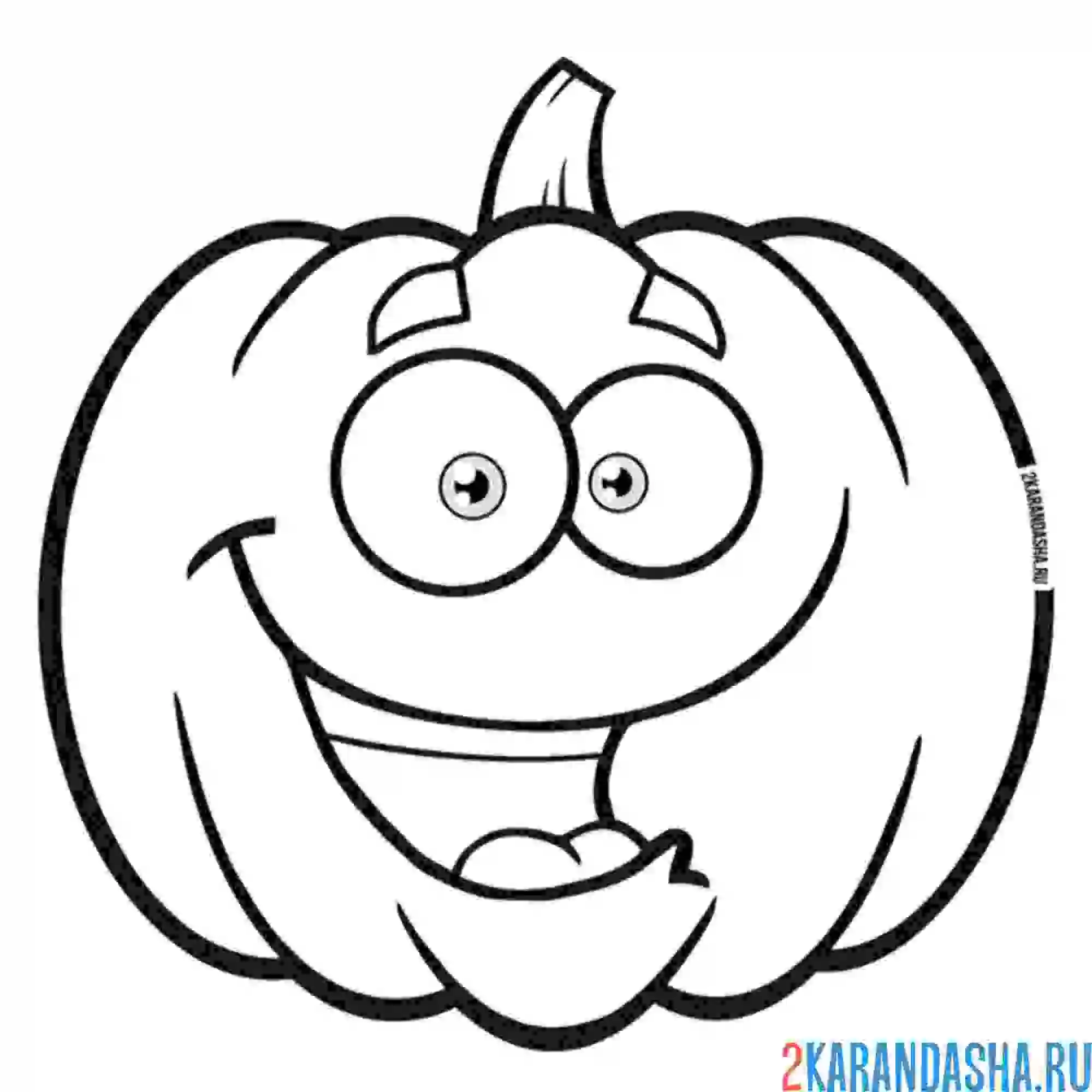 Раскраска тыква с глазками