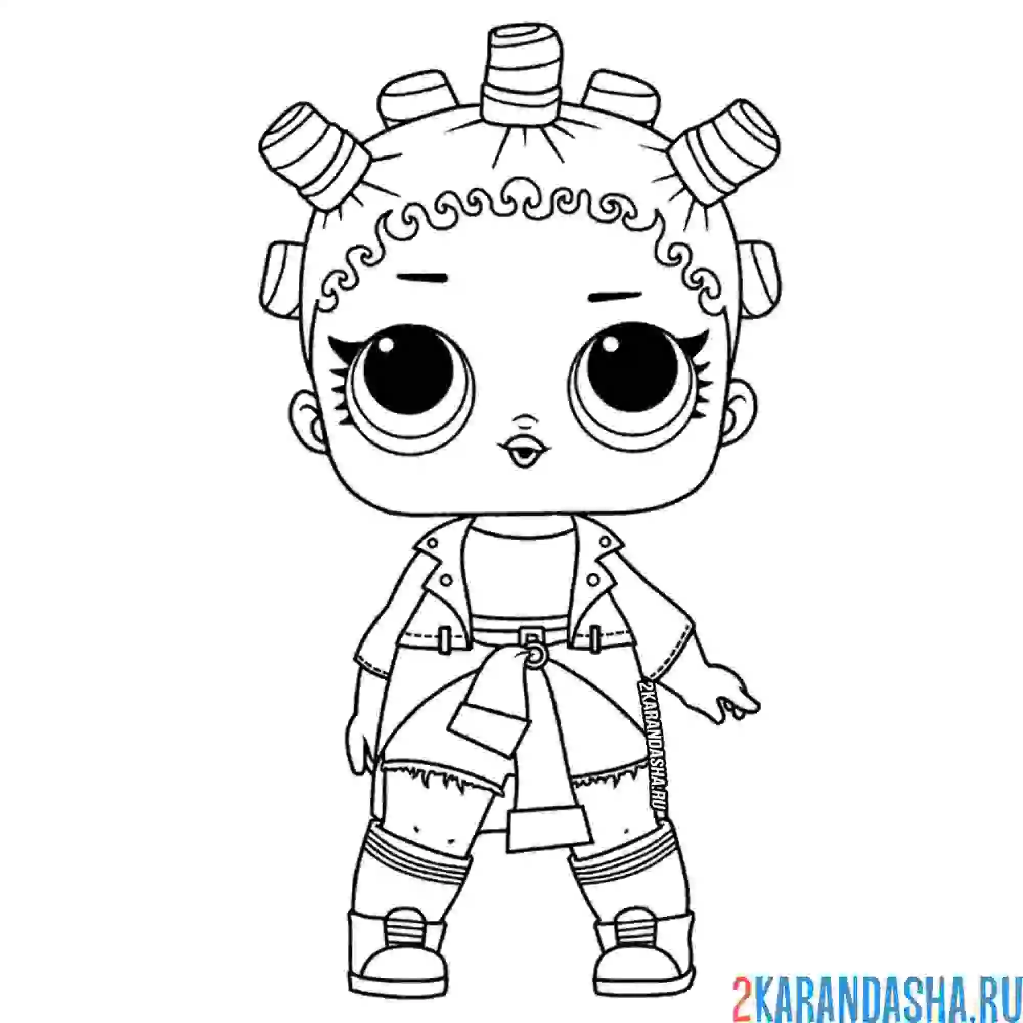 Раскраска кукла лол свежесть (fresh)