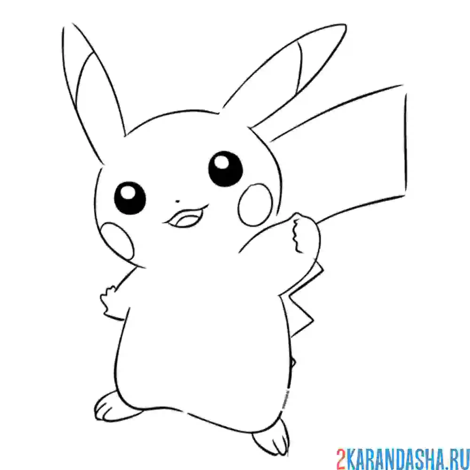 Раскраска машет лапкой