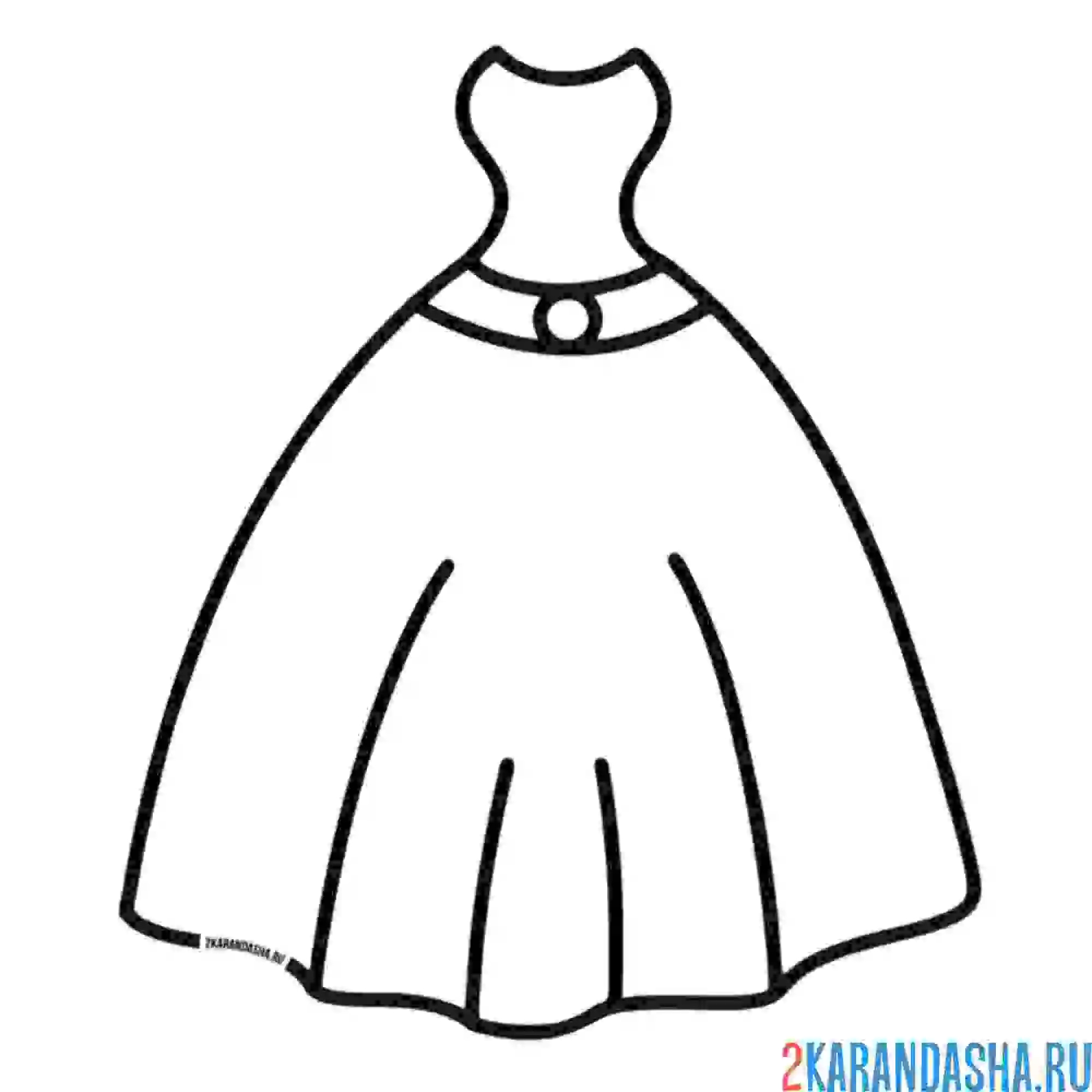 Раскраска платье