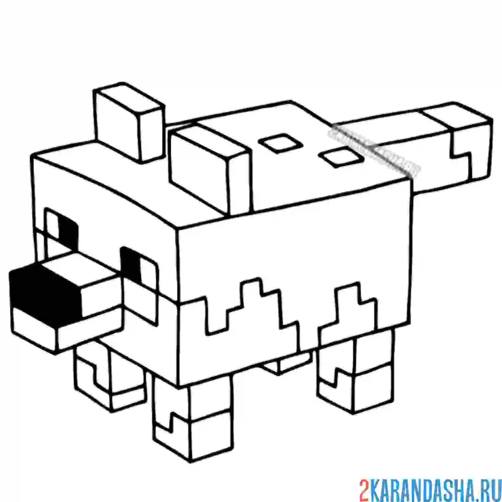 Раскраска лиса