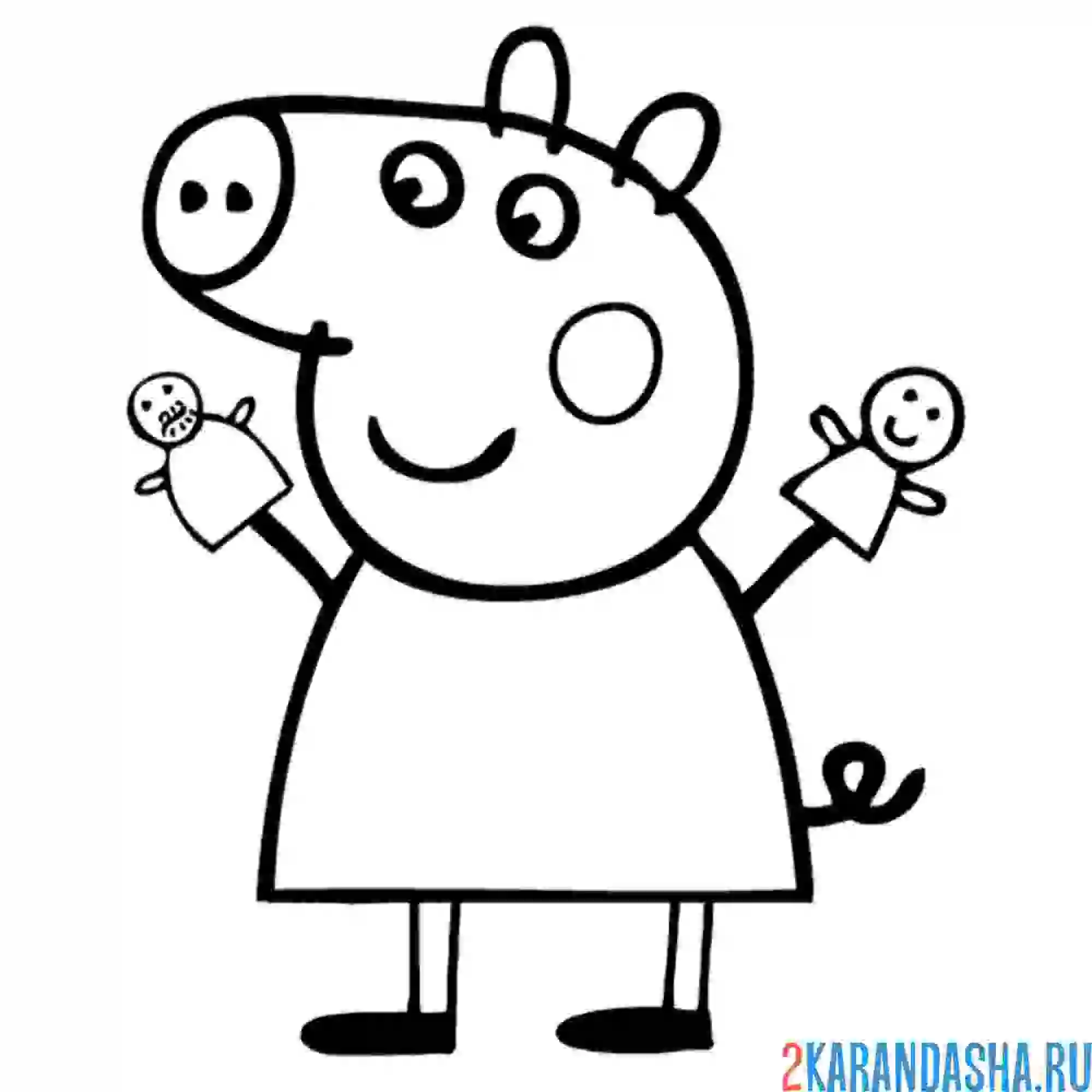 Раскраска с двумя игрушками