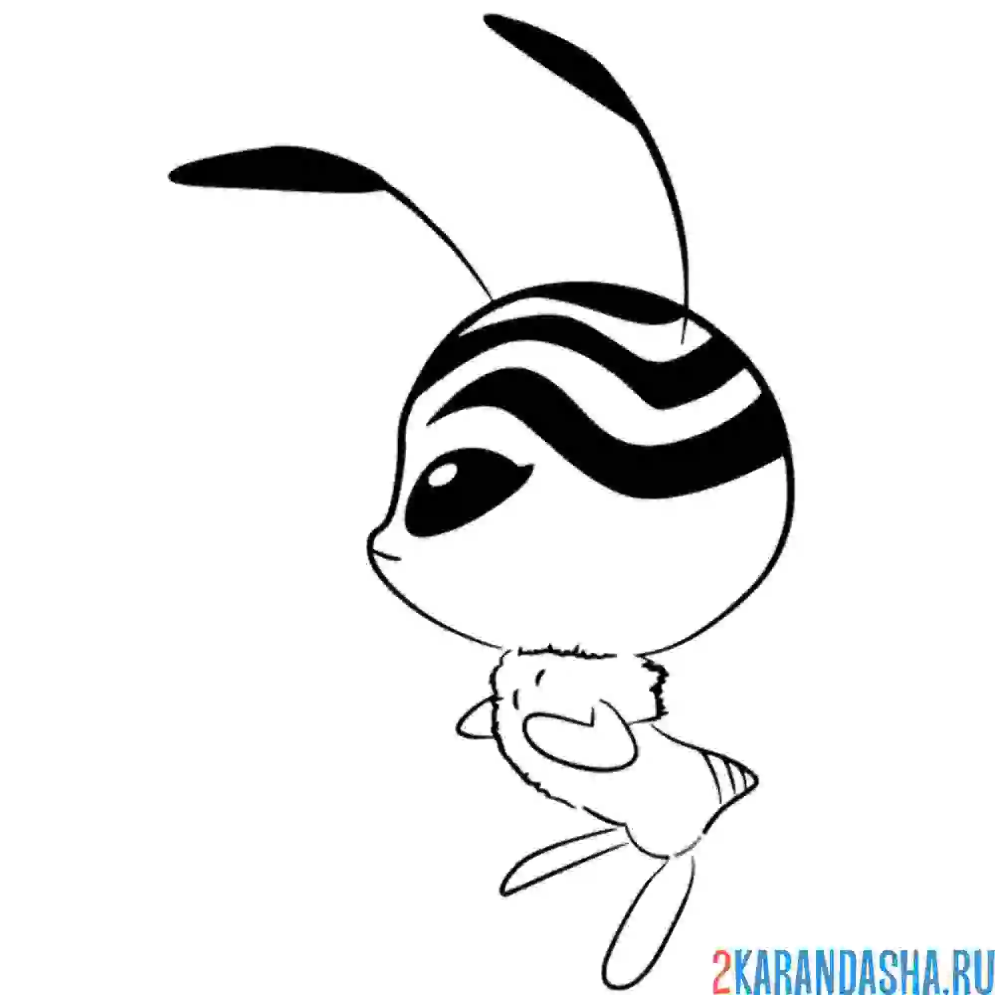 Раскраска квами поллен пчела