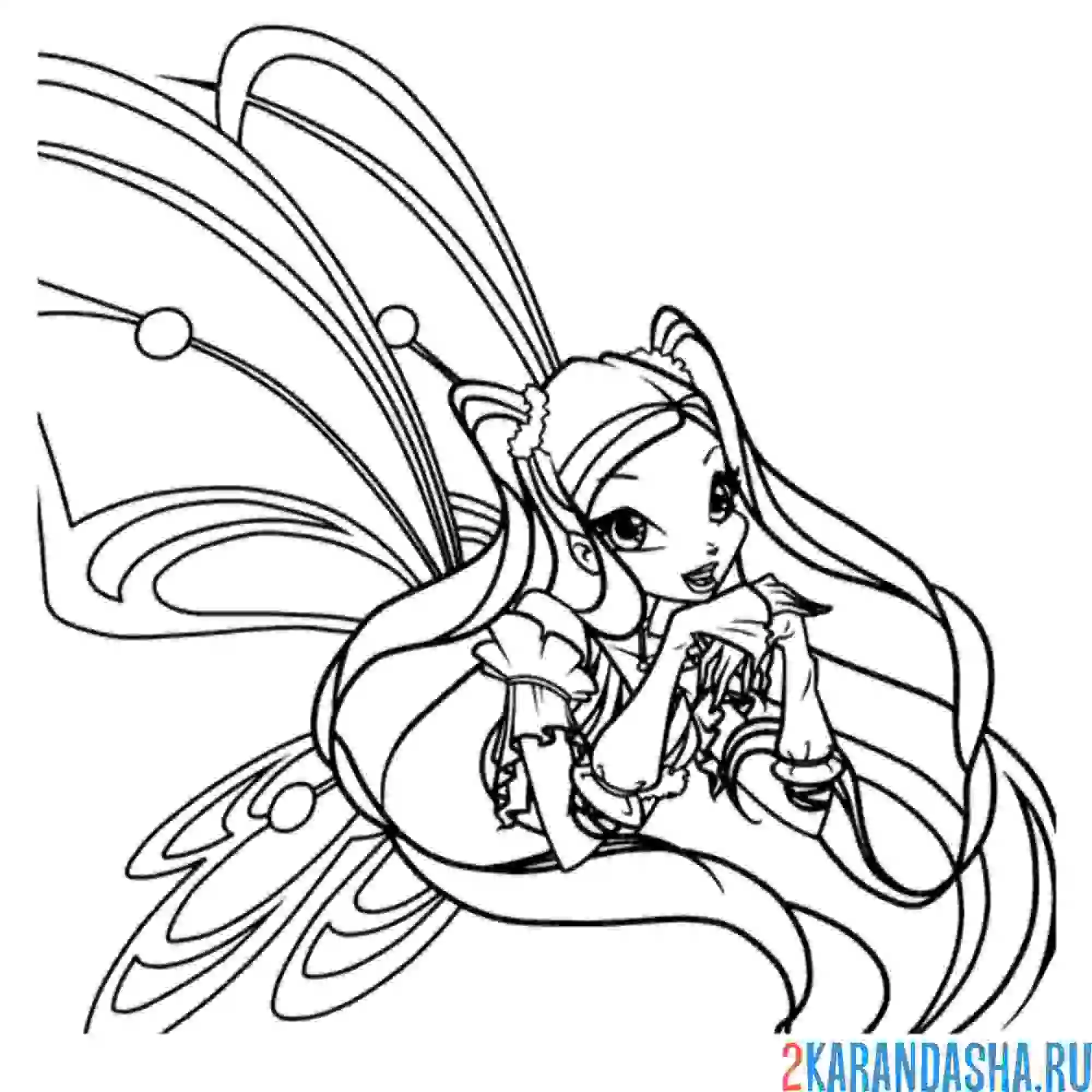 Раскраска стелла с крыльями