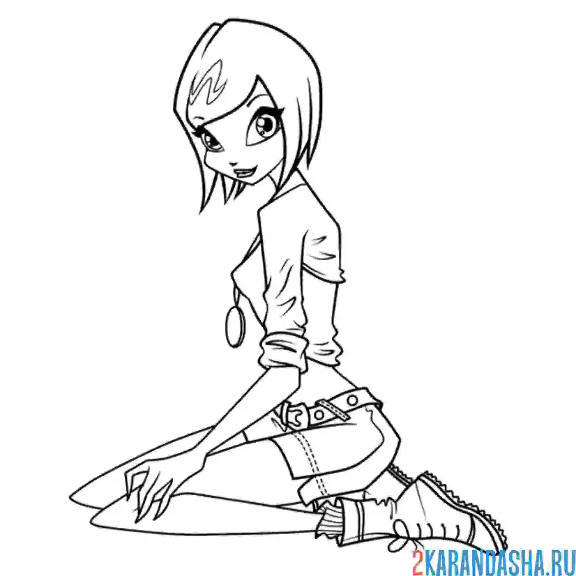 Раскраска красивая текна