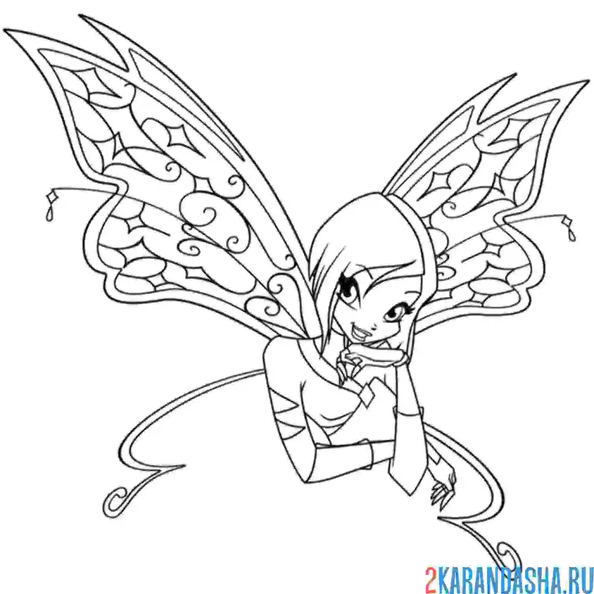 Раскраска прекрасная текна