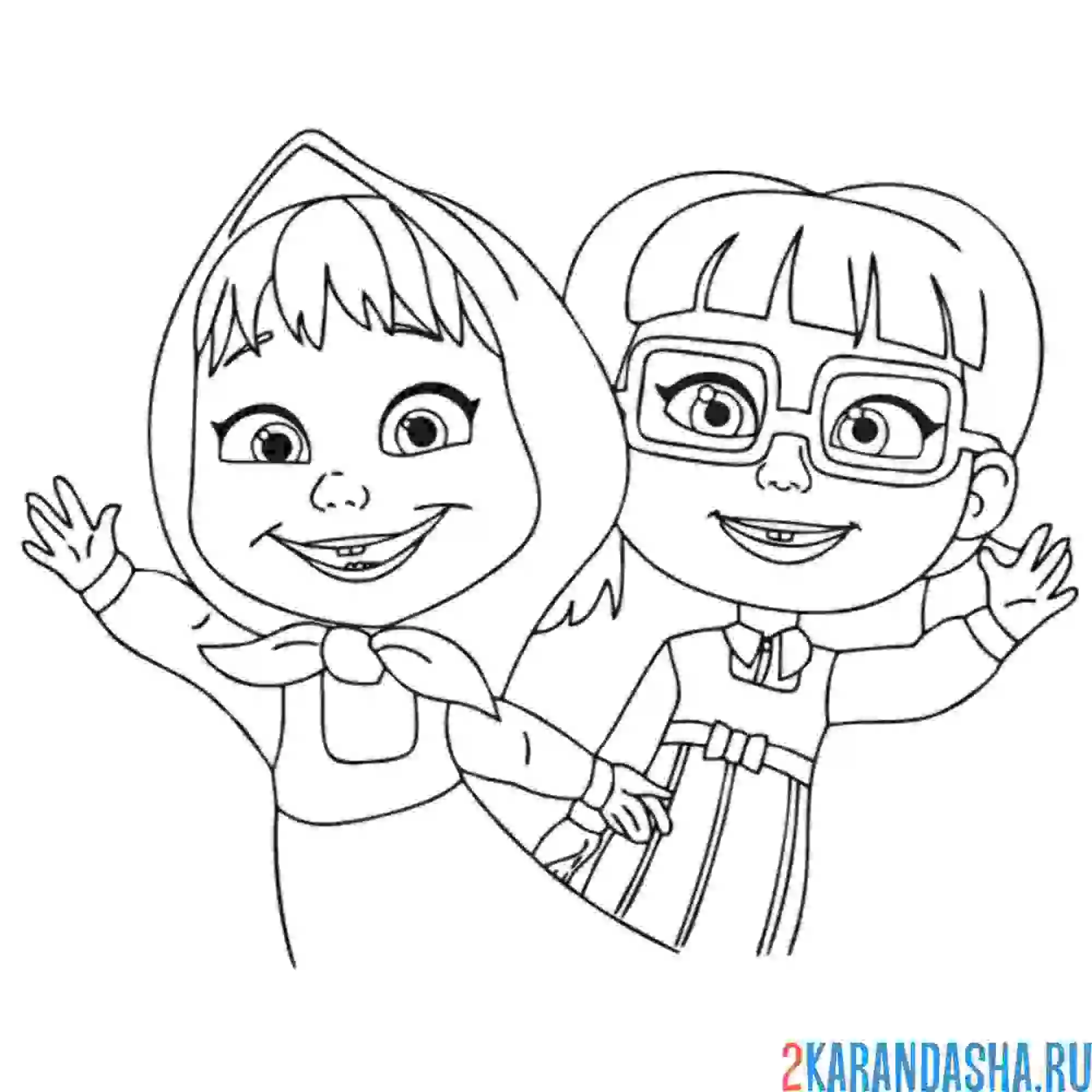 Раскраска с сестрой дашей