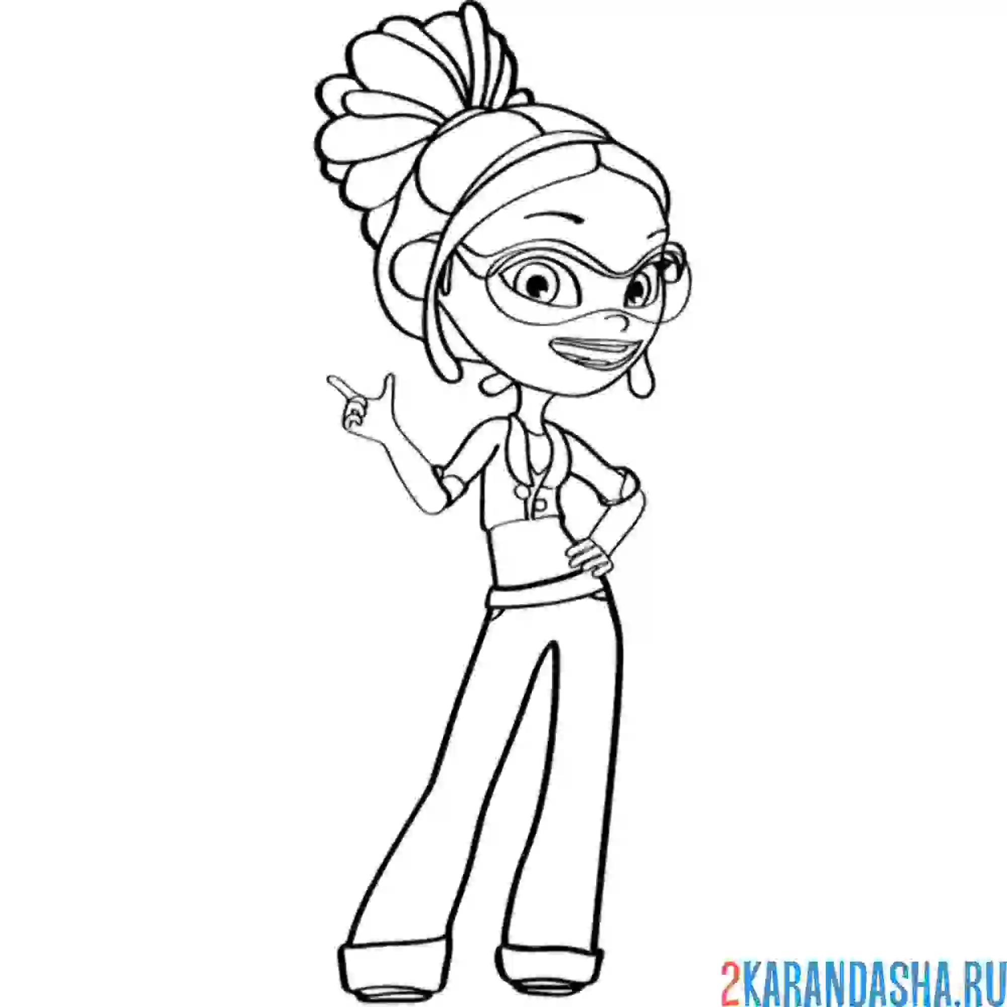 Раскраска маша молодец