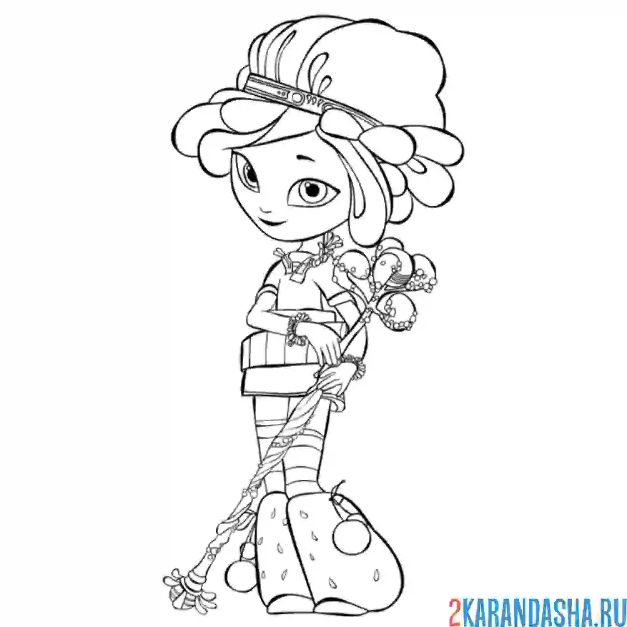 Раскраска снежка внучка деда мороза