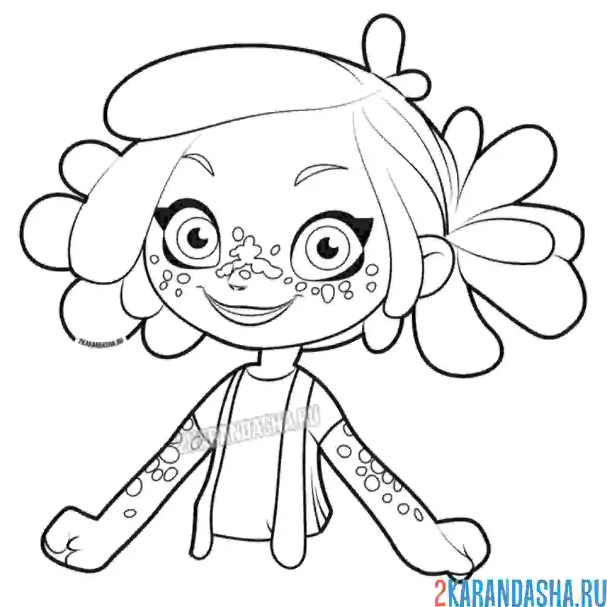 Раскраска портрет аленки