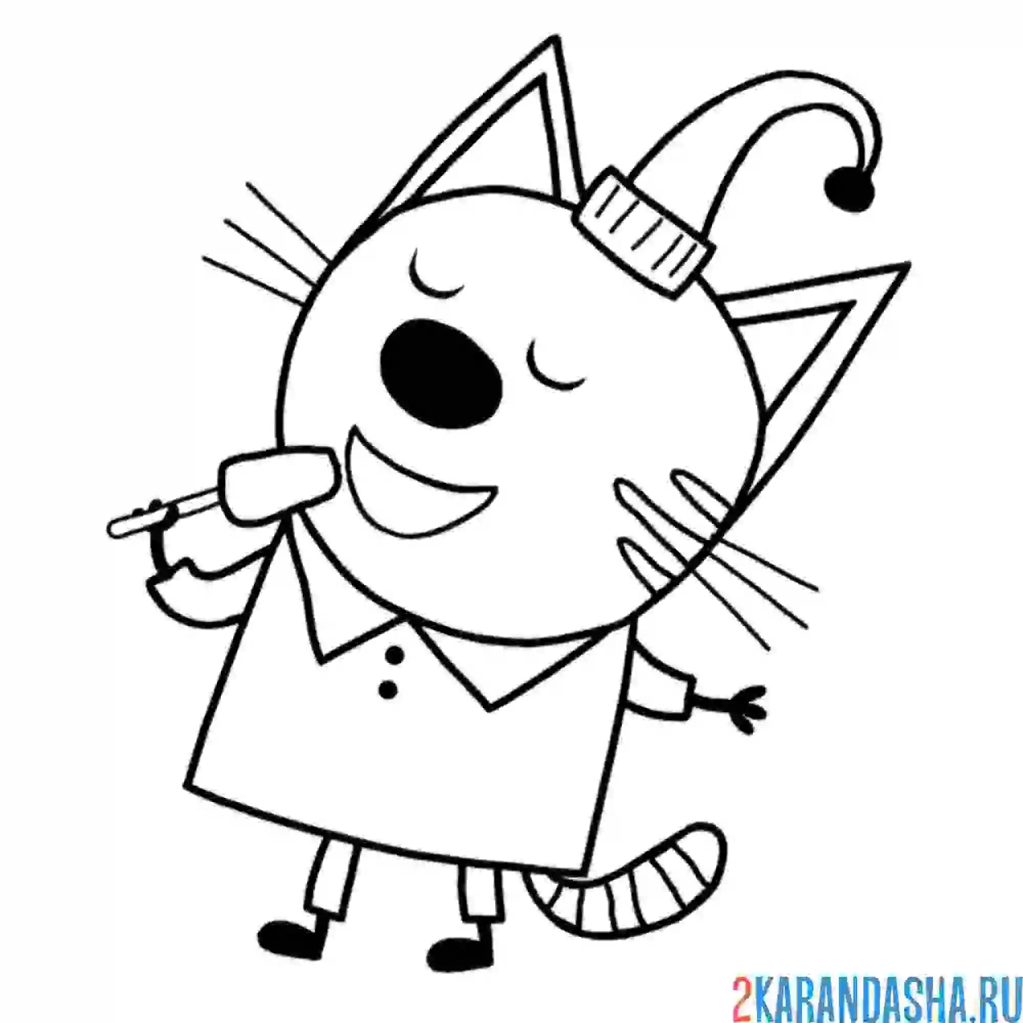 Раскраска компот ест мороженое