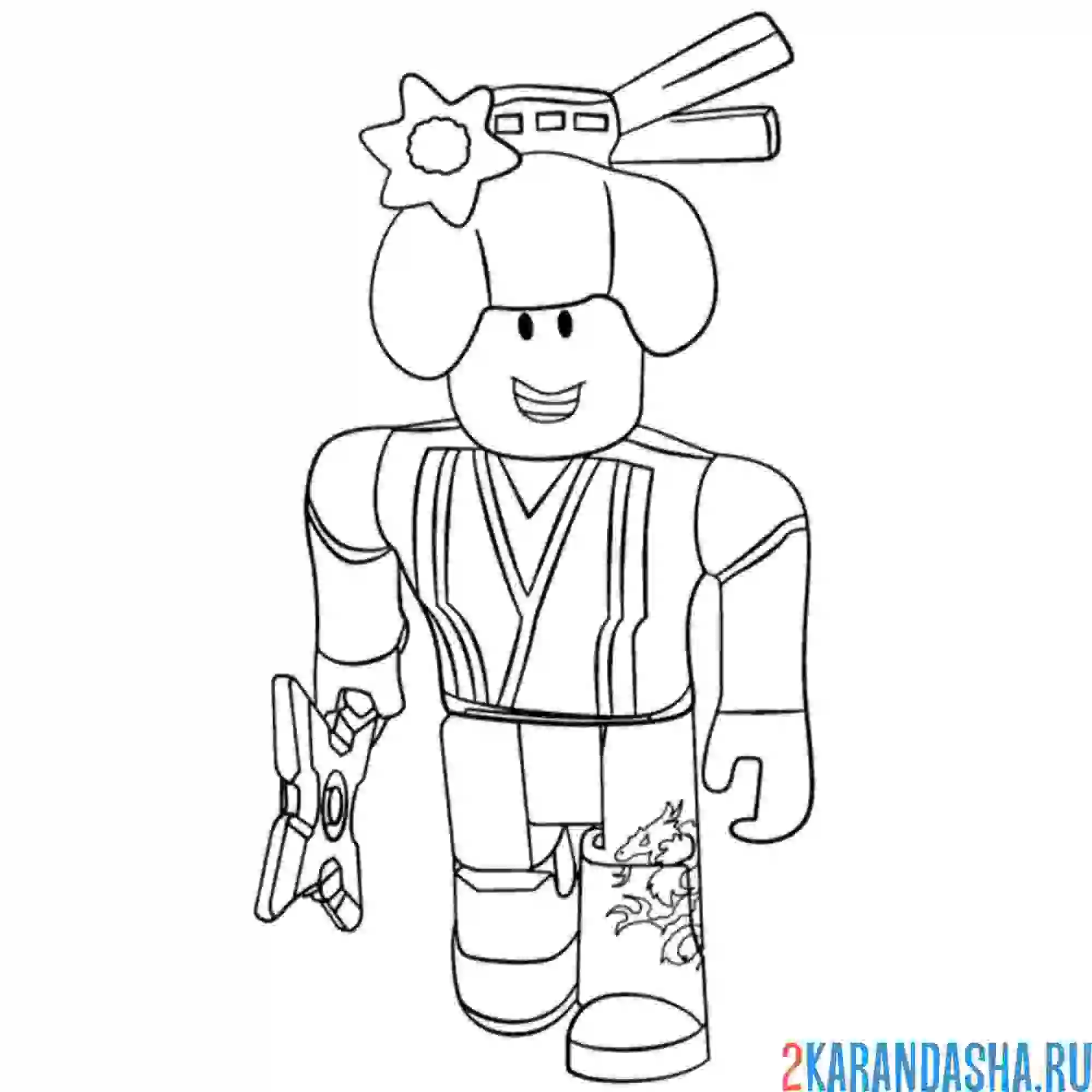 Раскраска мастер клана янг