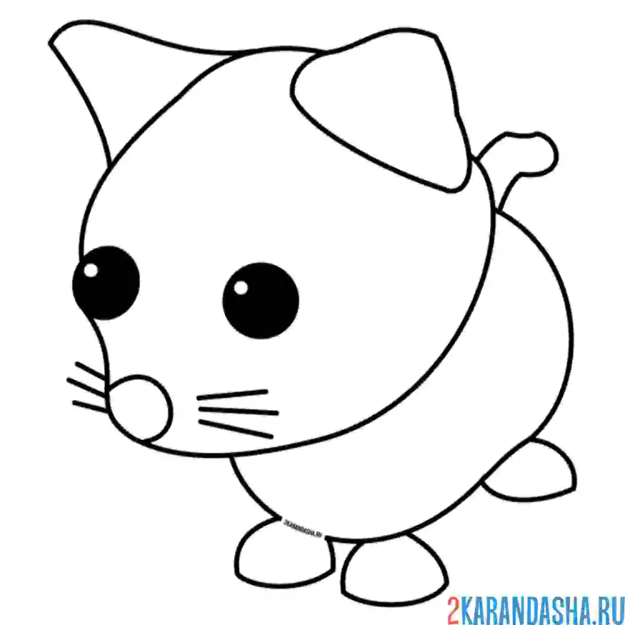 Раскраска адопт ми пет кот