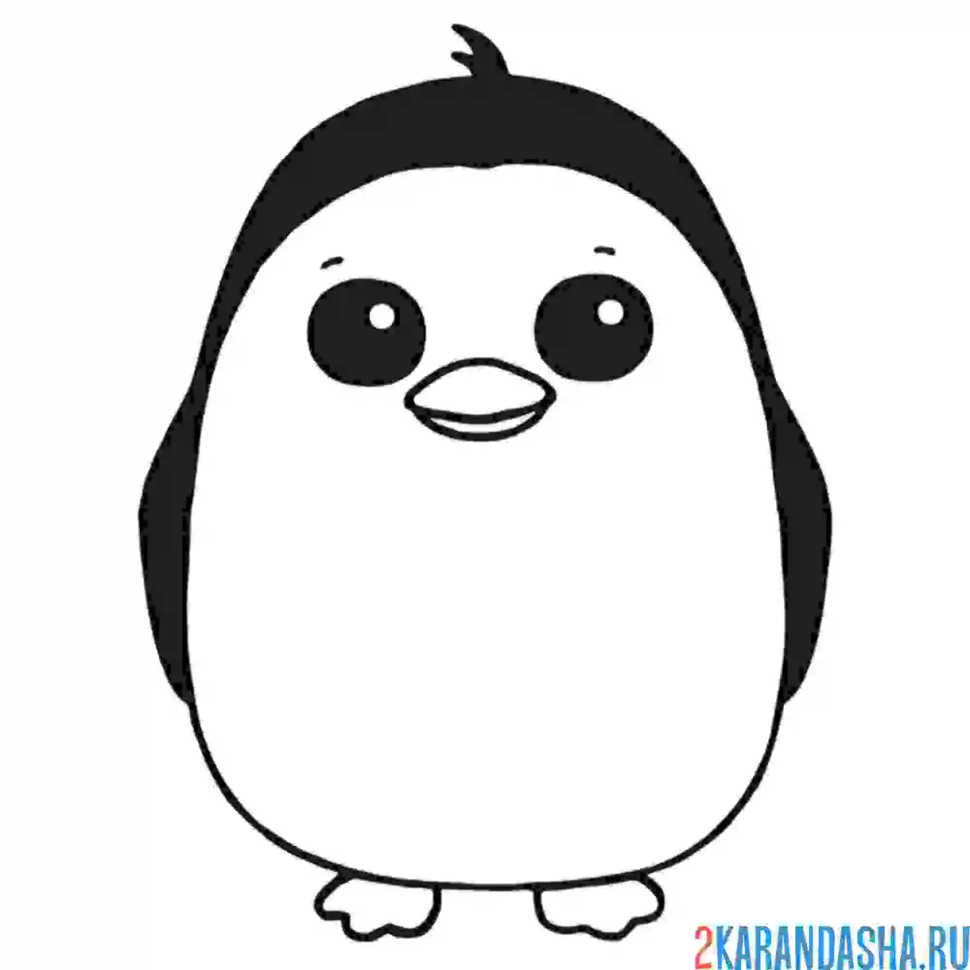 Раскраска адопт ми пет милый пингвин