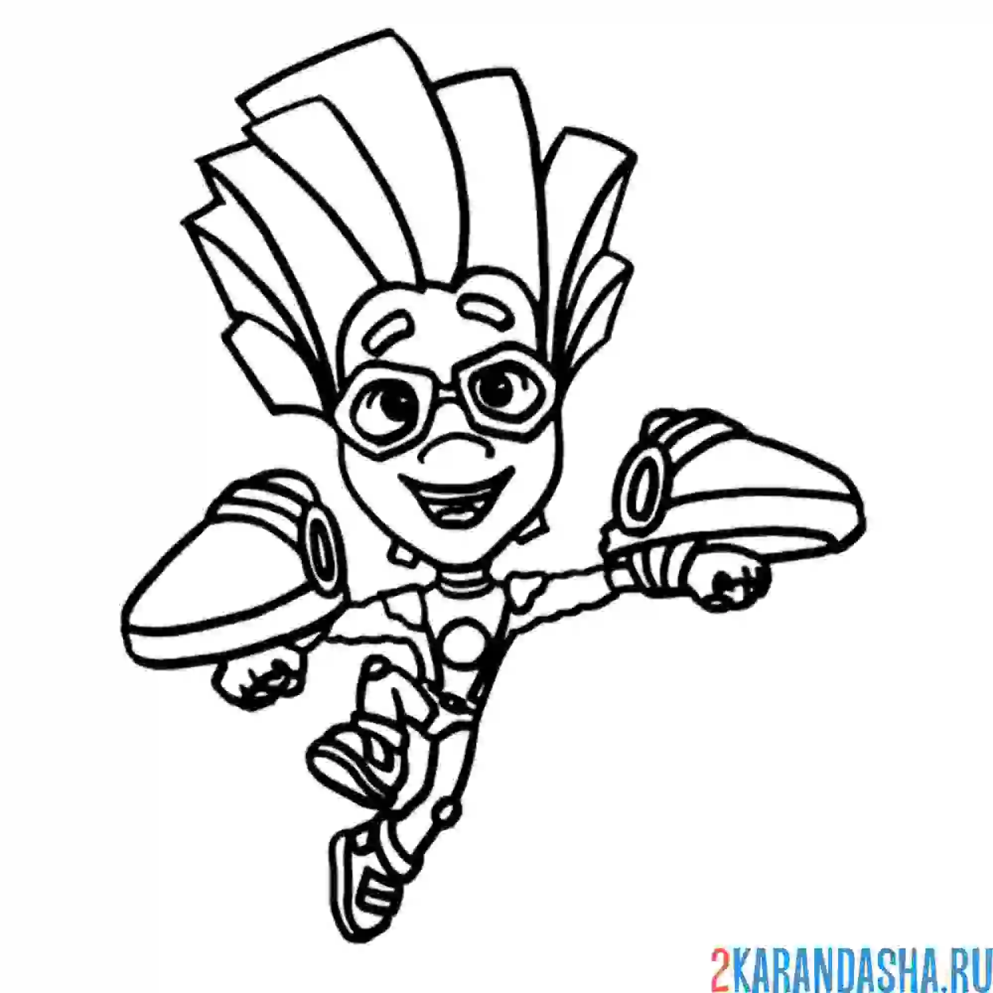 Раскраска летающий файер | фиксики