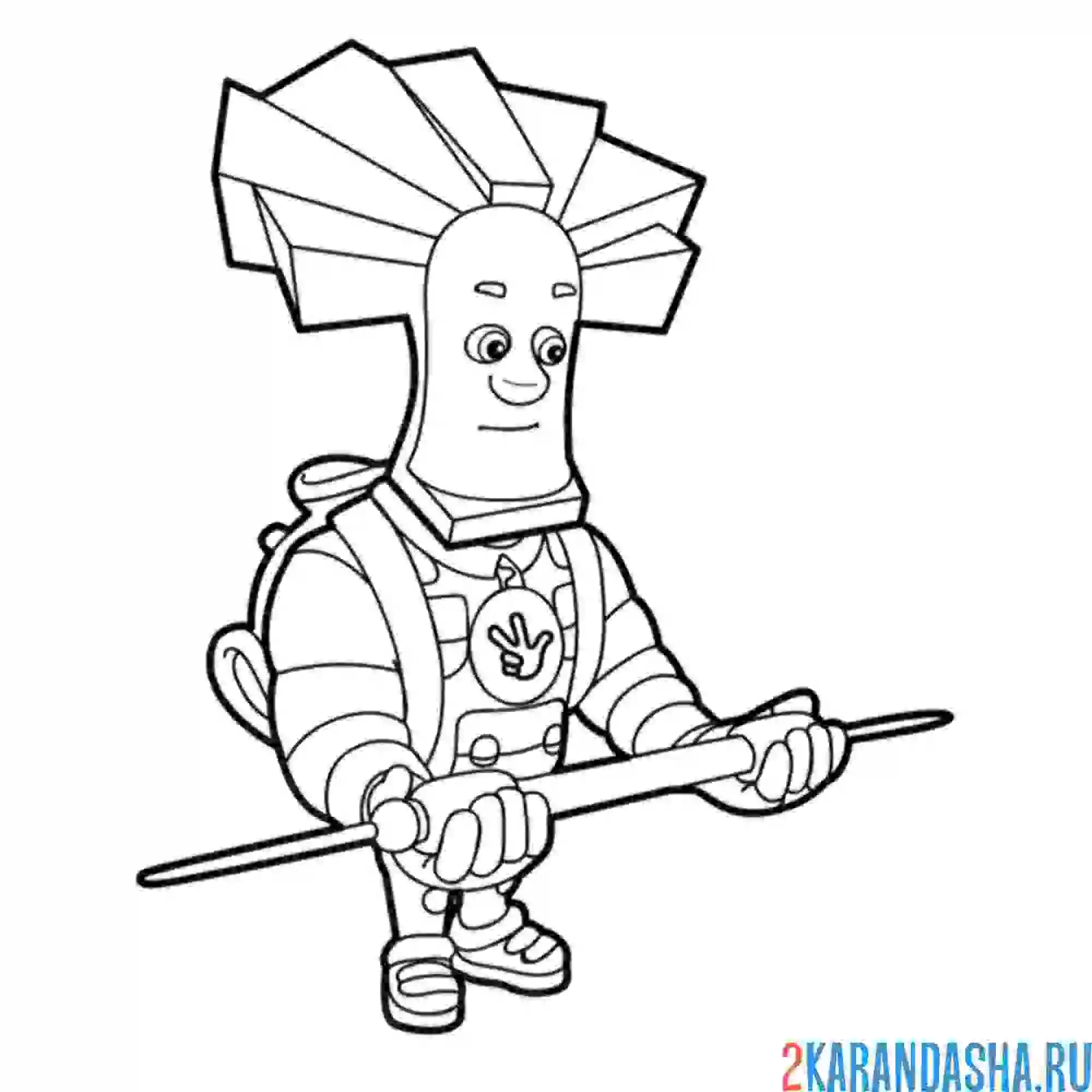 Раскраска папус | фиксики